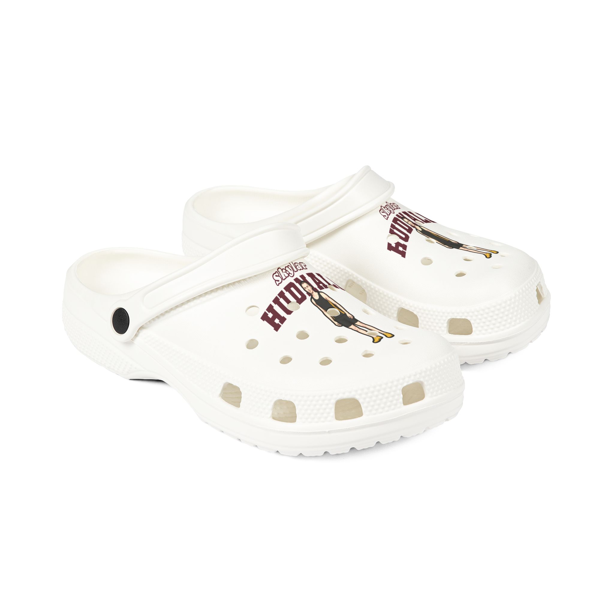 Rubber Clogs — character_name_arch in White