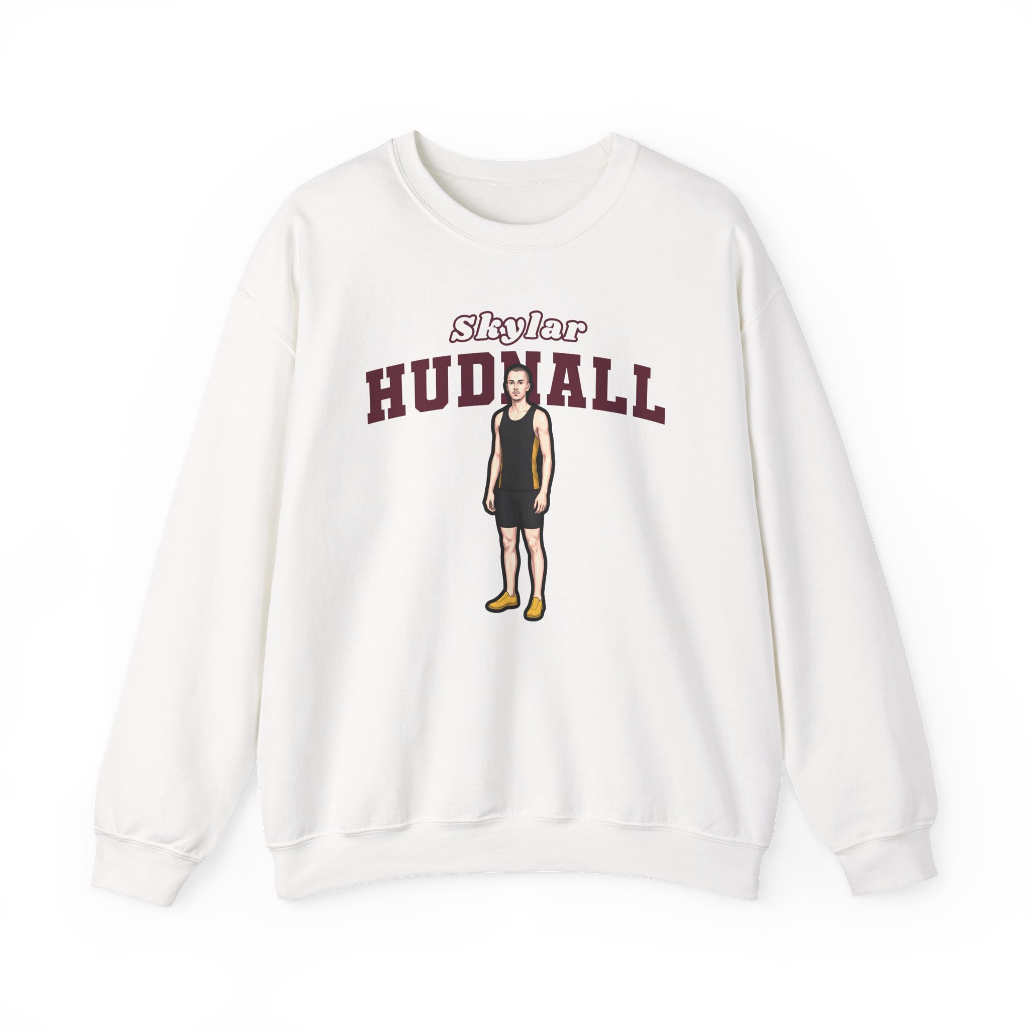 Crewneck Sweatshirt — character_name_arch in White