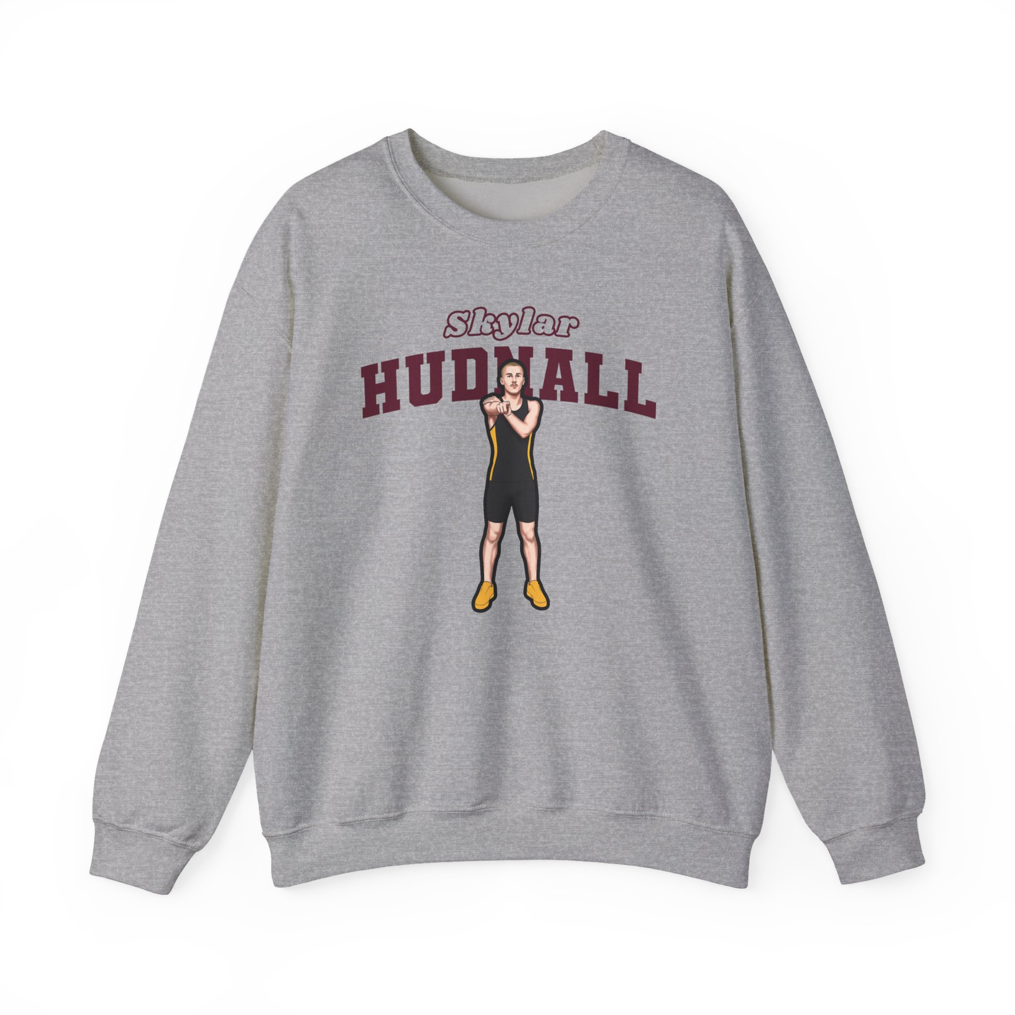 Crewneck Sweatshirt — character_name_arch in Grey