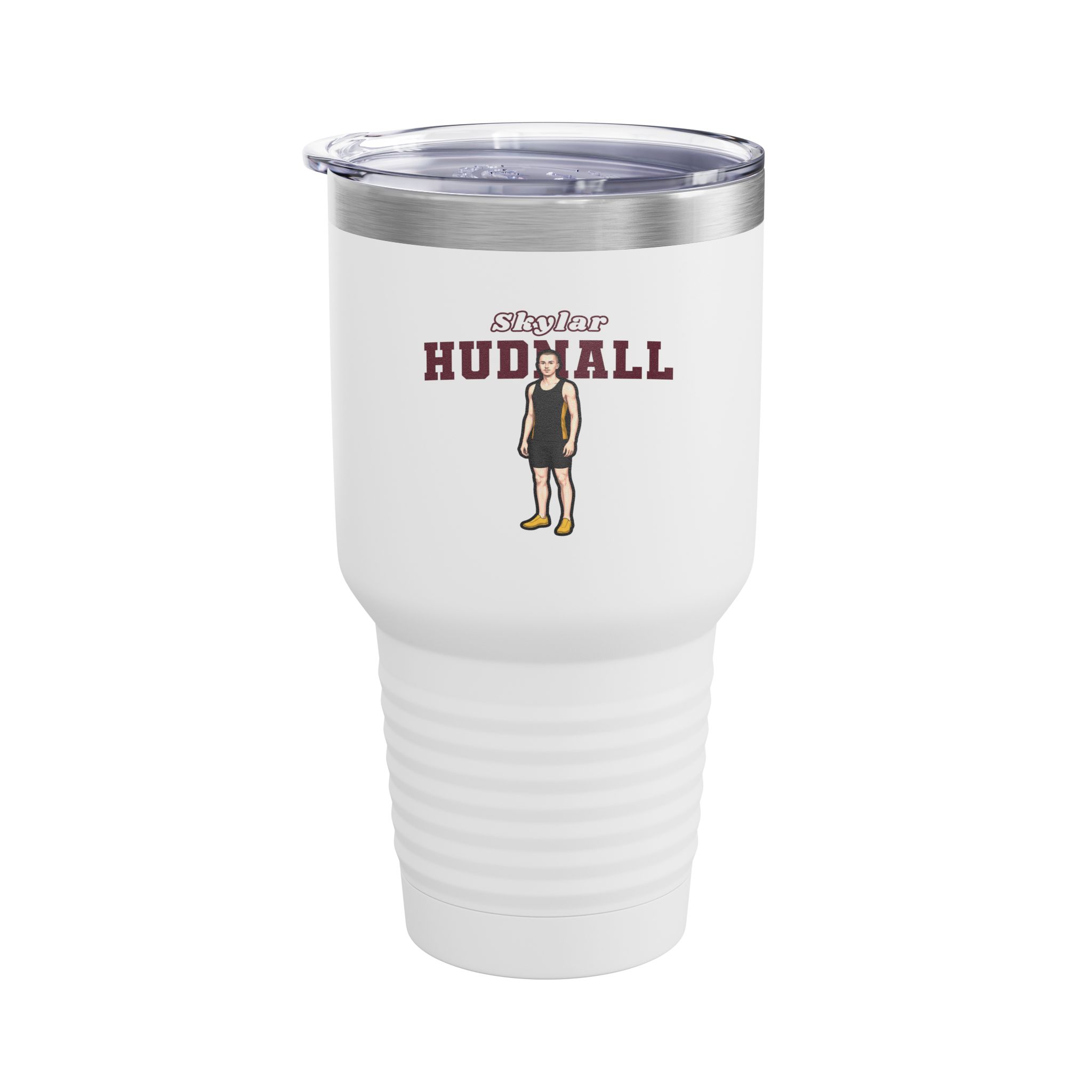 30oz Tumbler — character_name_arch in White