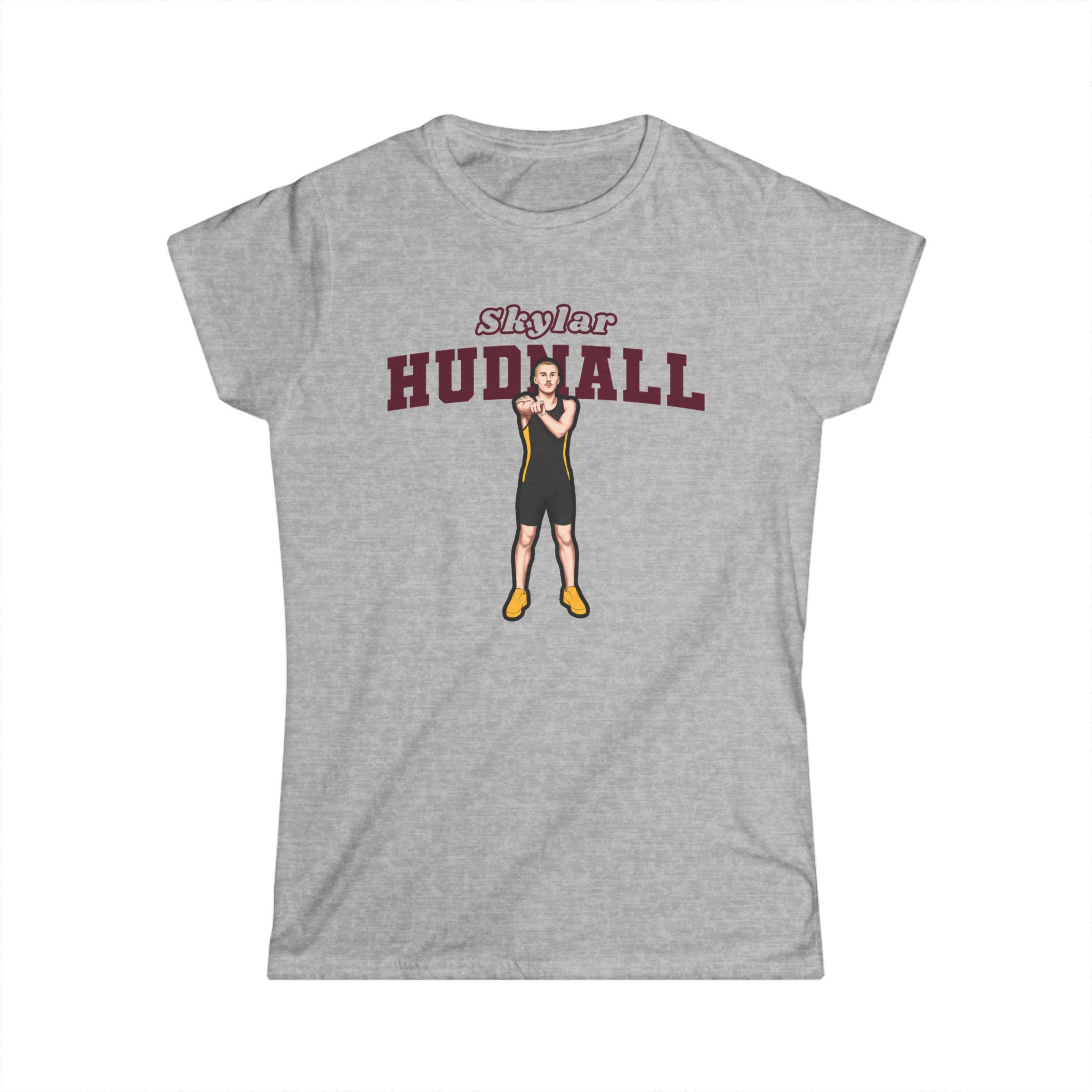 Women's Softstyle Tee — character_name_arch in Grey
