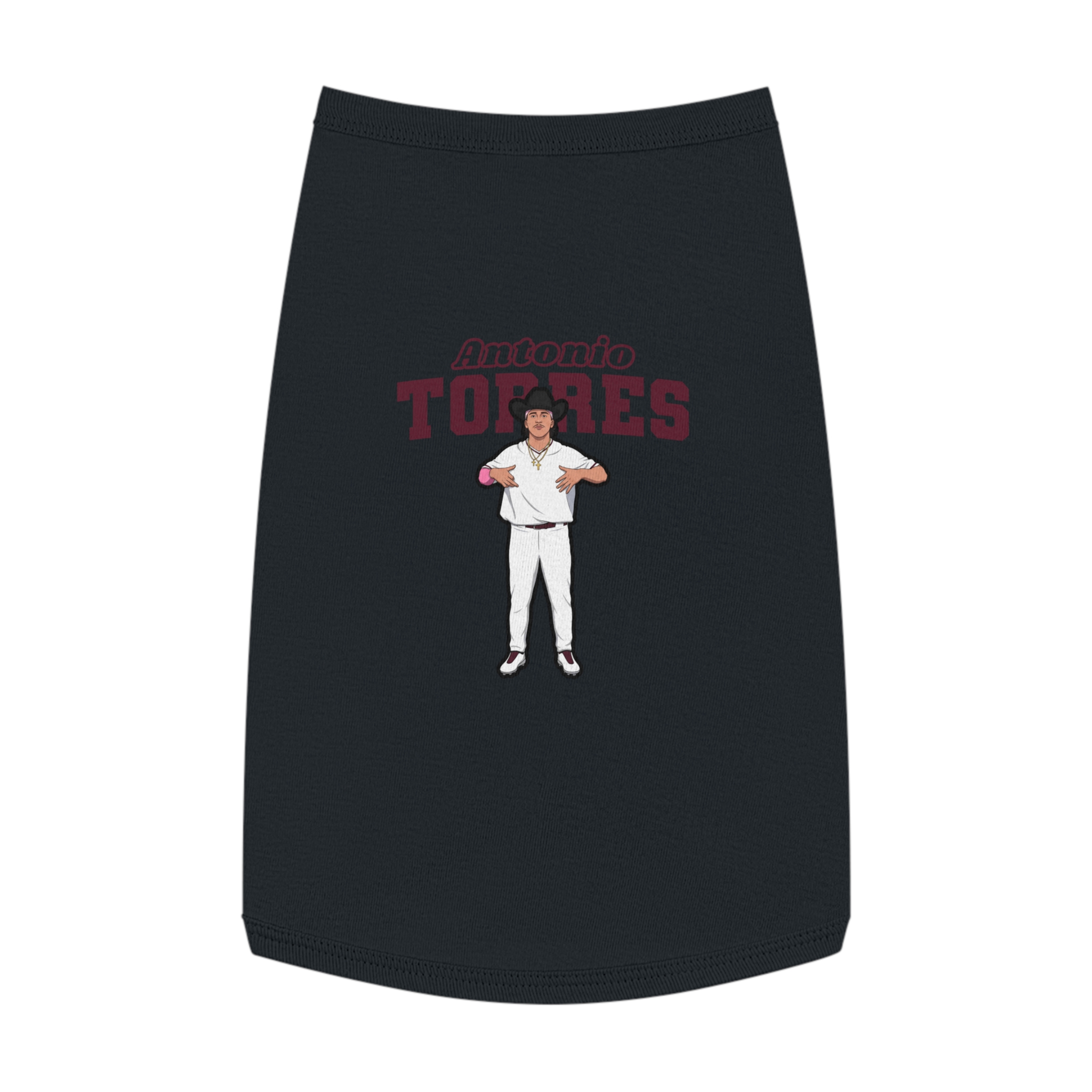 Pet Tank Top — character_name_arch in Black