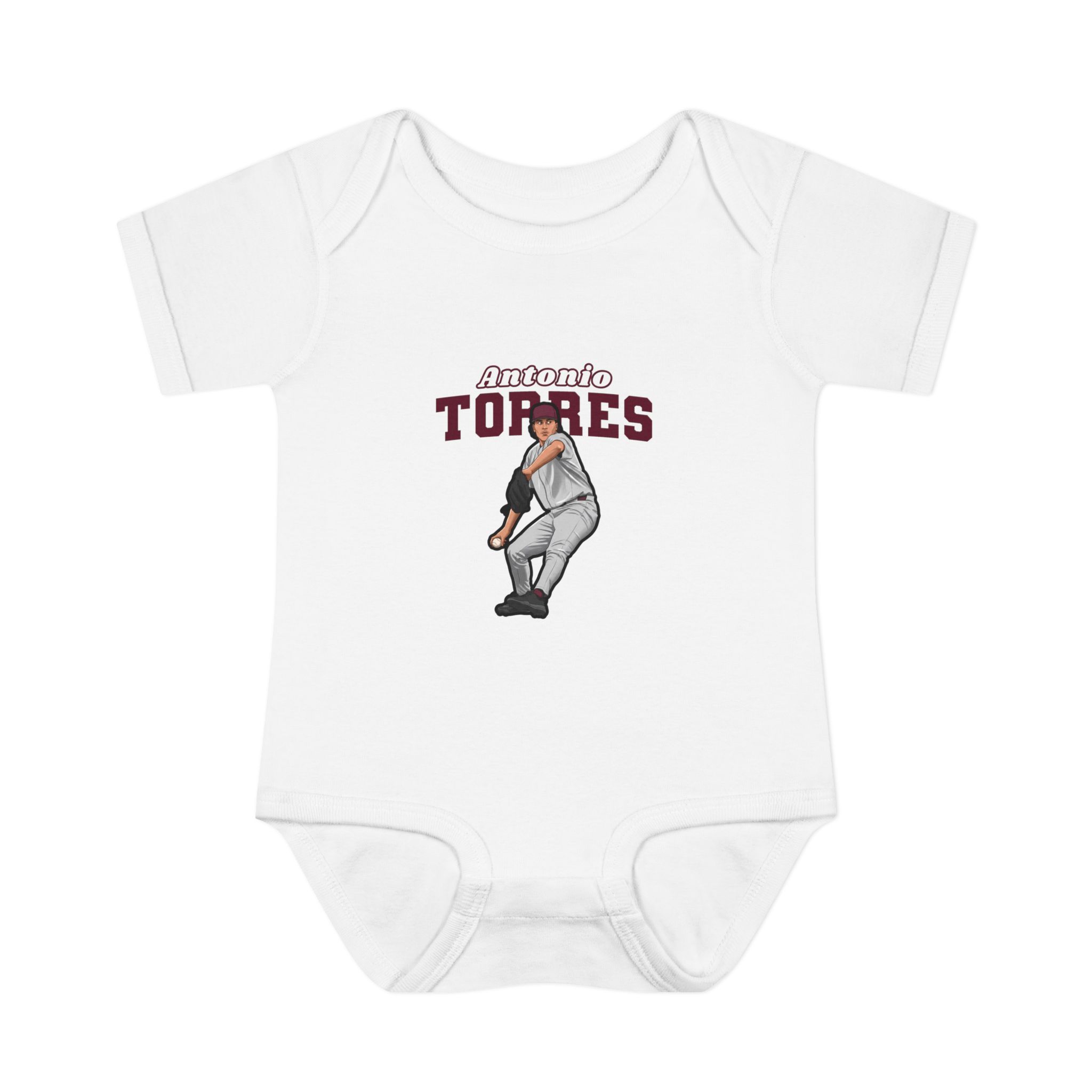 Baby Onesie — character_name_arch in White