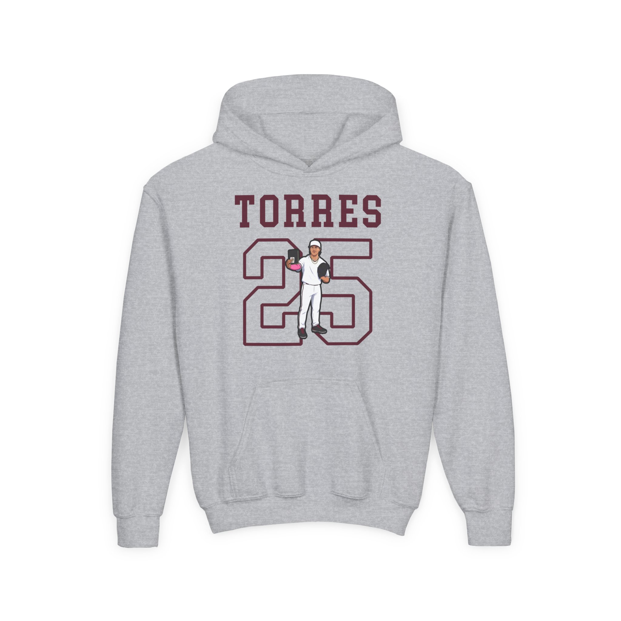 Youth Hoodie — character_shirsey in Grey