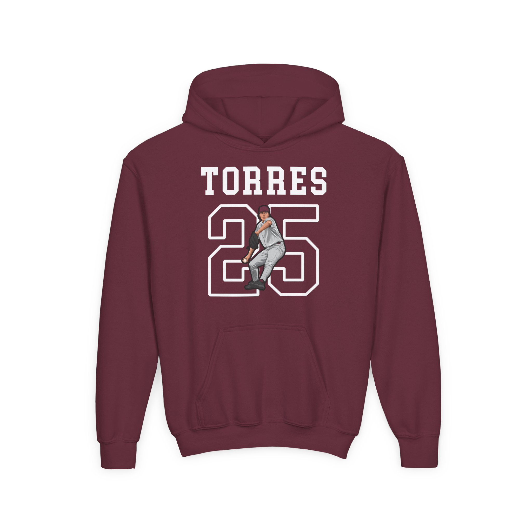Youth Hoodie — character_shirsey in Maroon