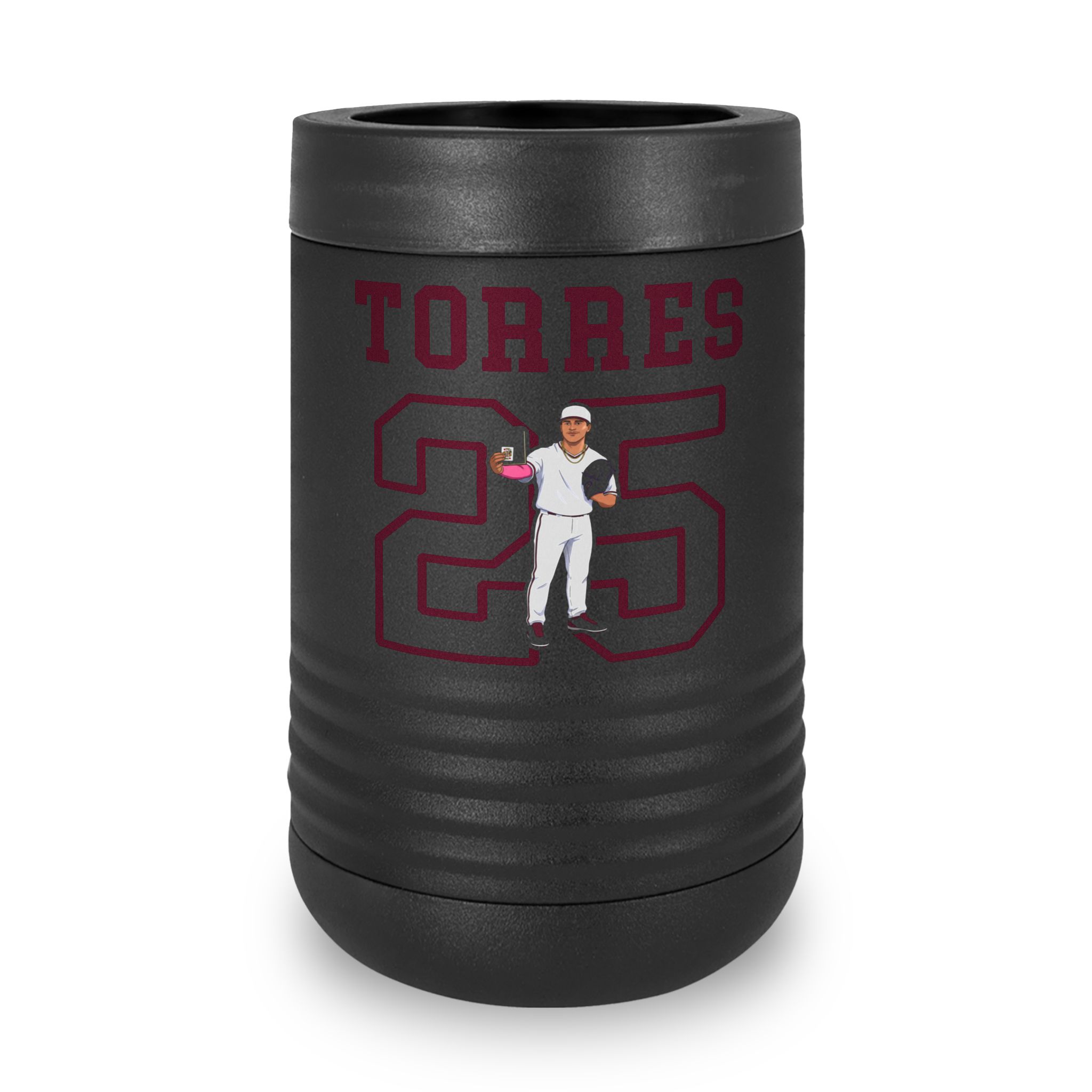 Stainless Can Cooler — character_shirsey in Black