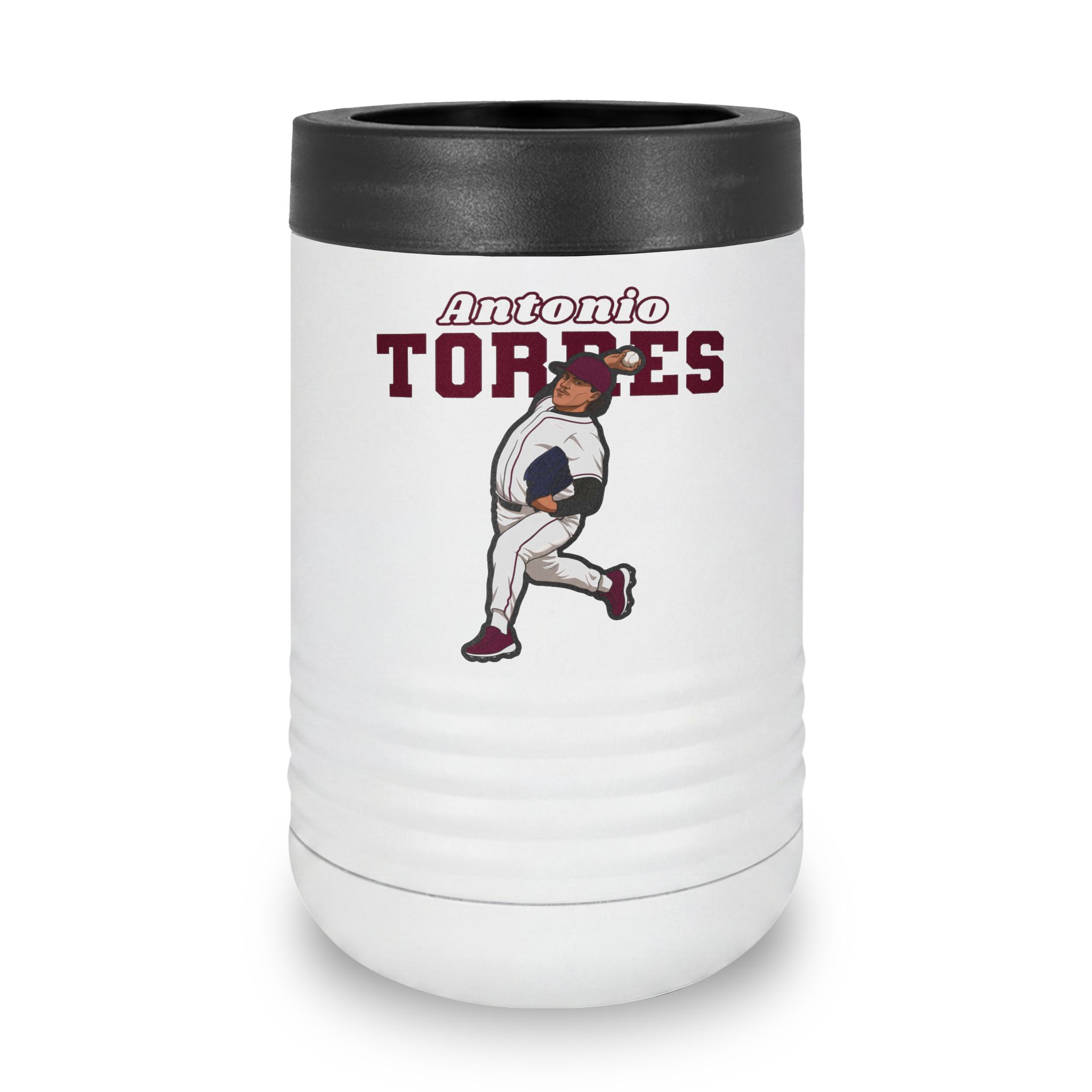 Stainless Can Cooler — character_name_arch in White