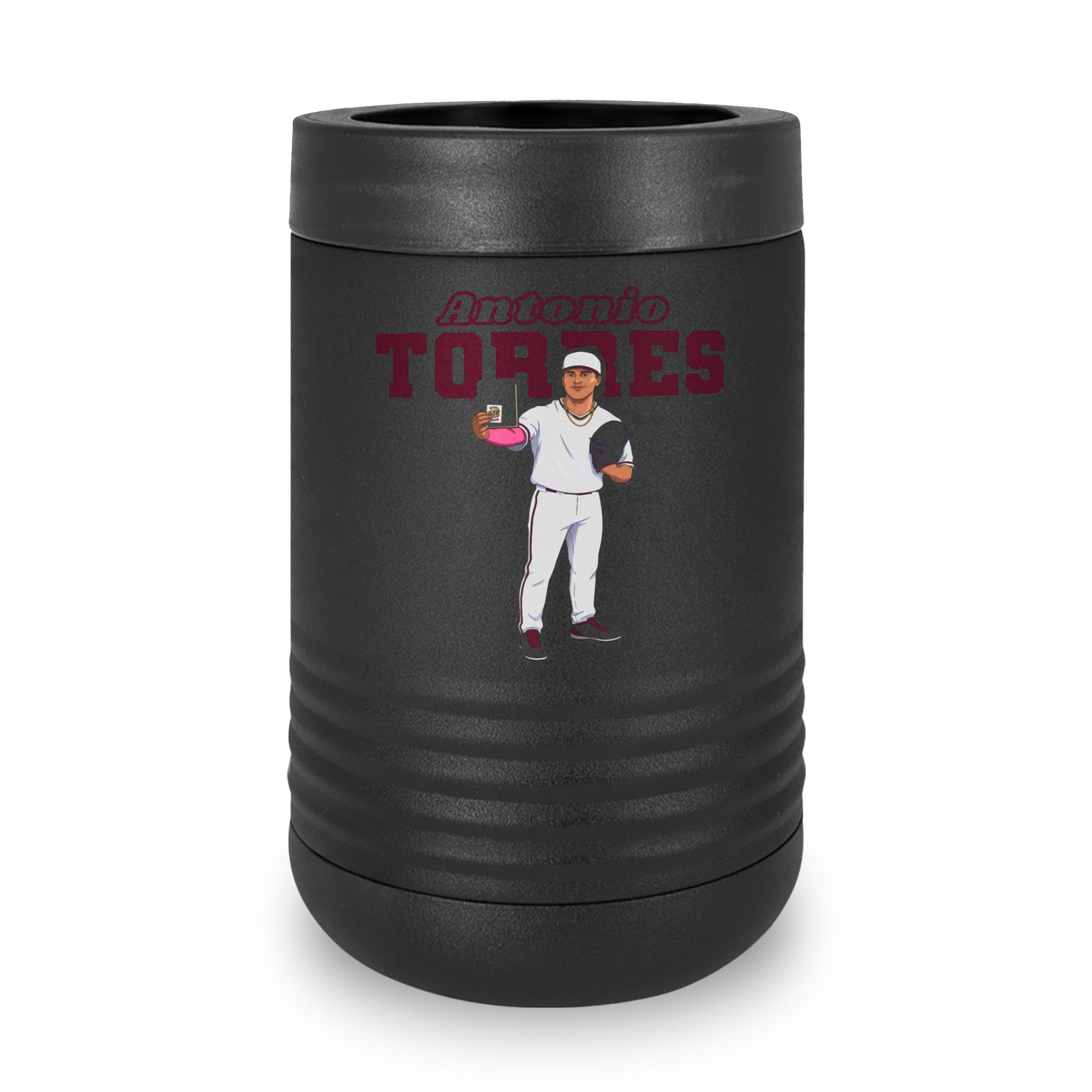 Stainless Can Cooler — character_name_arch in Black