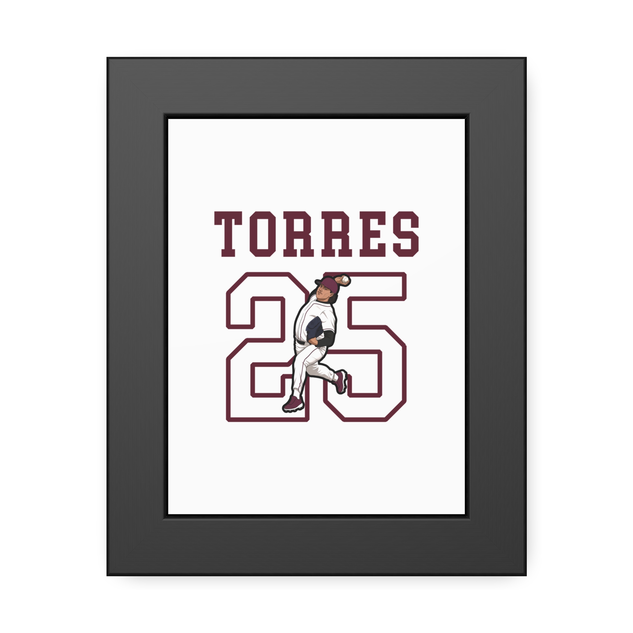 Framed Poster — character_shirsey in Black