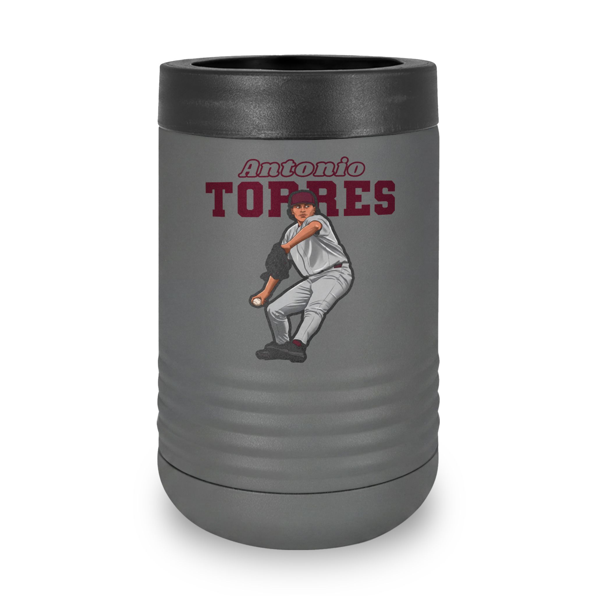 Stainless Can Cooler — character_name_arch in Grey