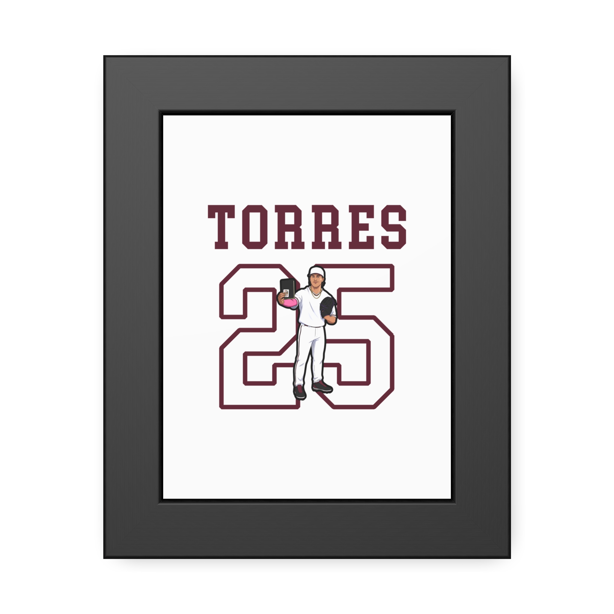 Framed Poster — character_shirsey in Black