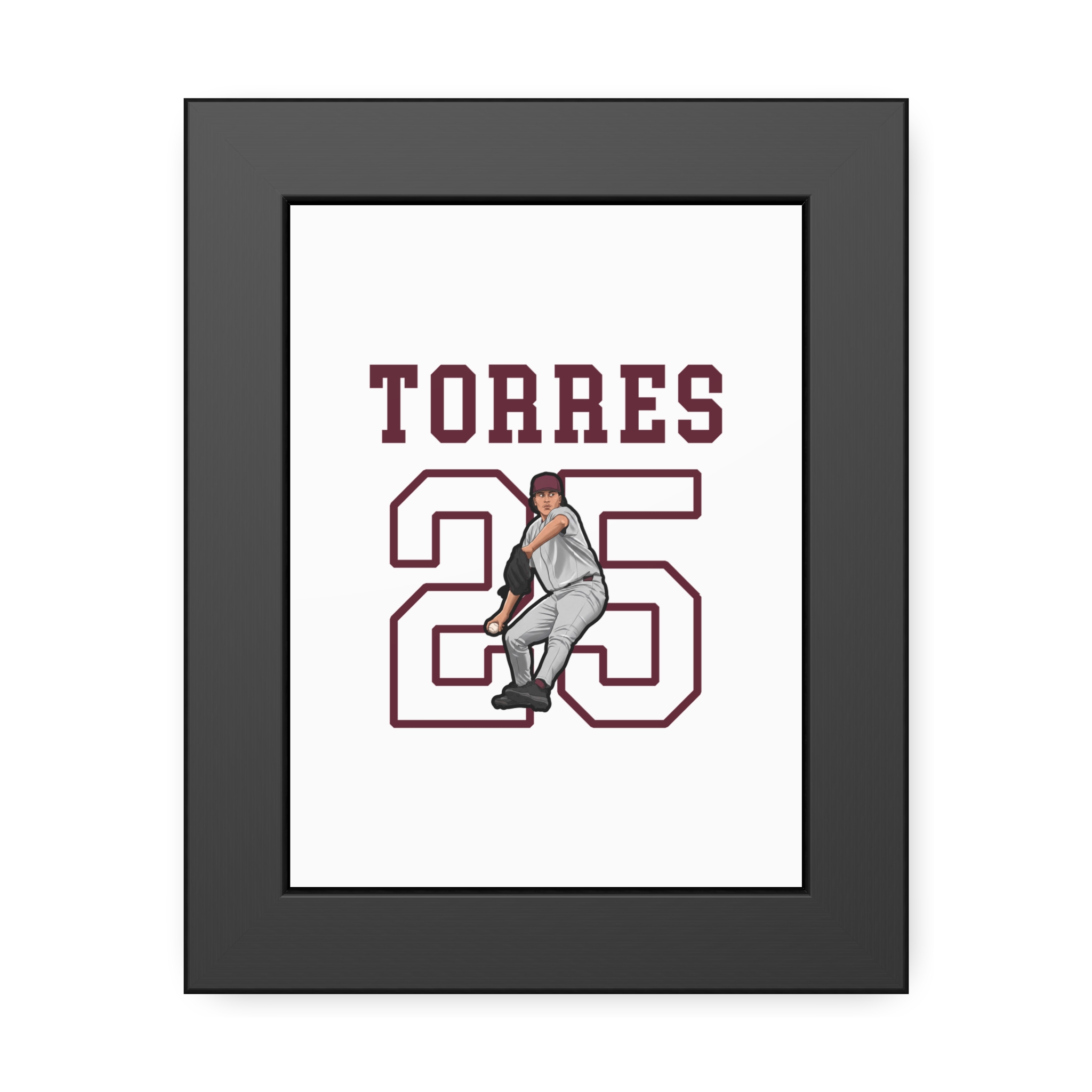 Framed Poster — character_shirsey in Black