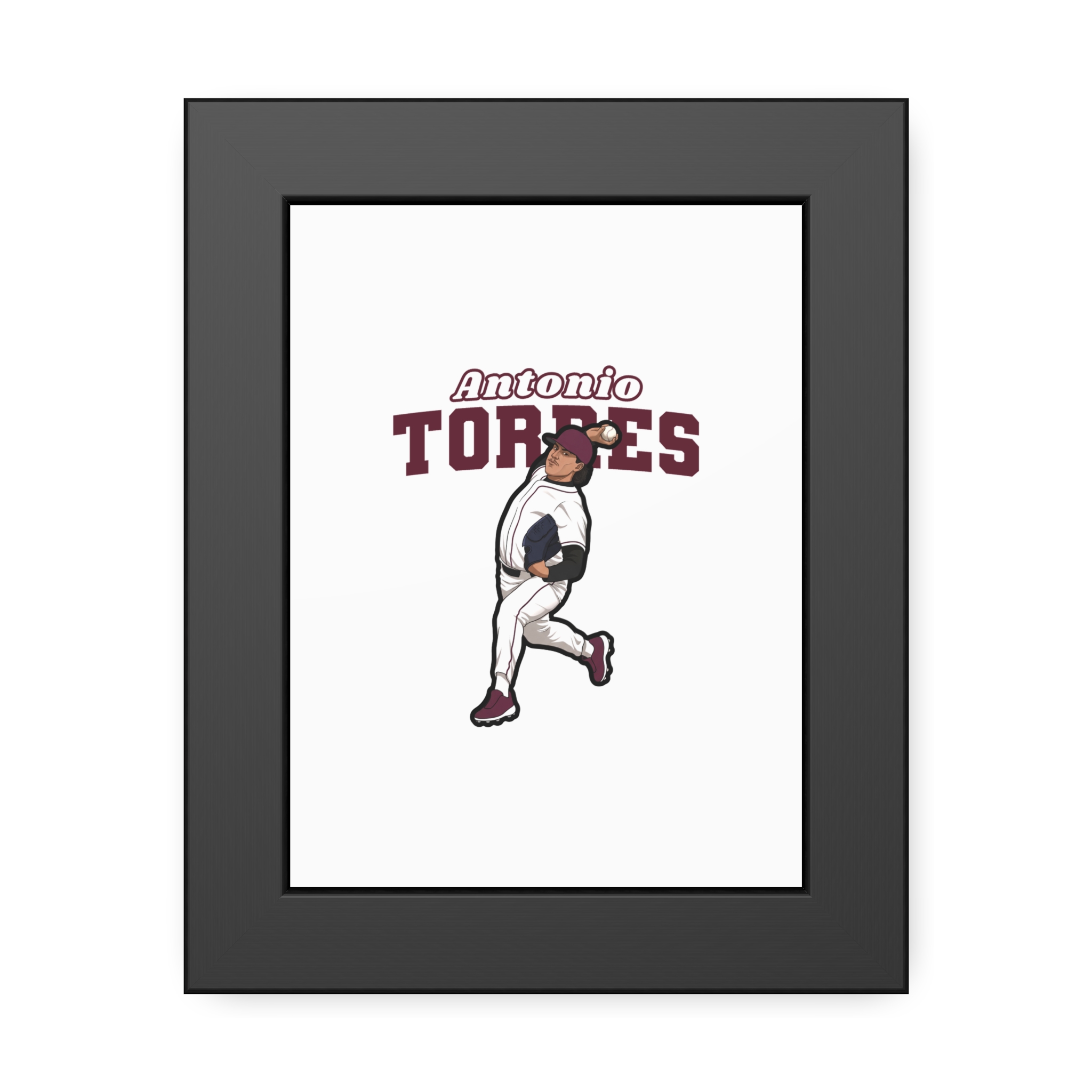 Framed Poster — character_name_arch in Black