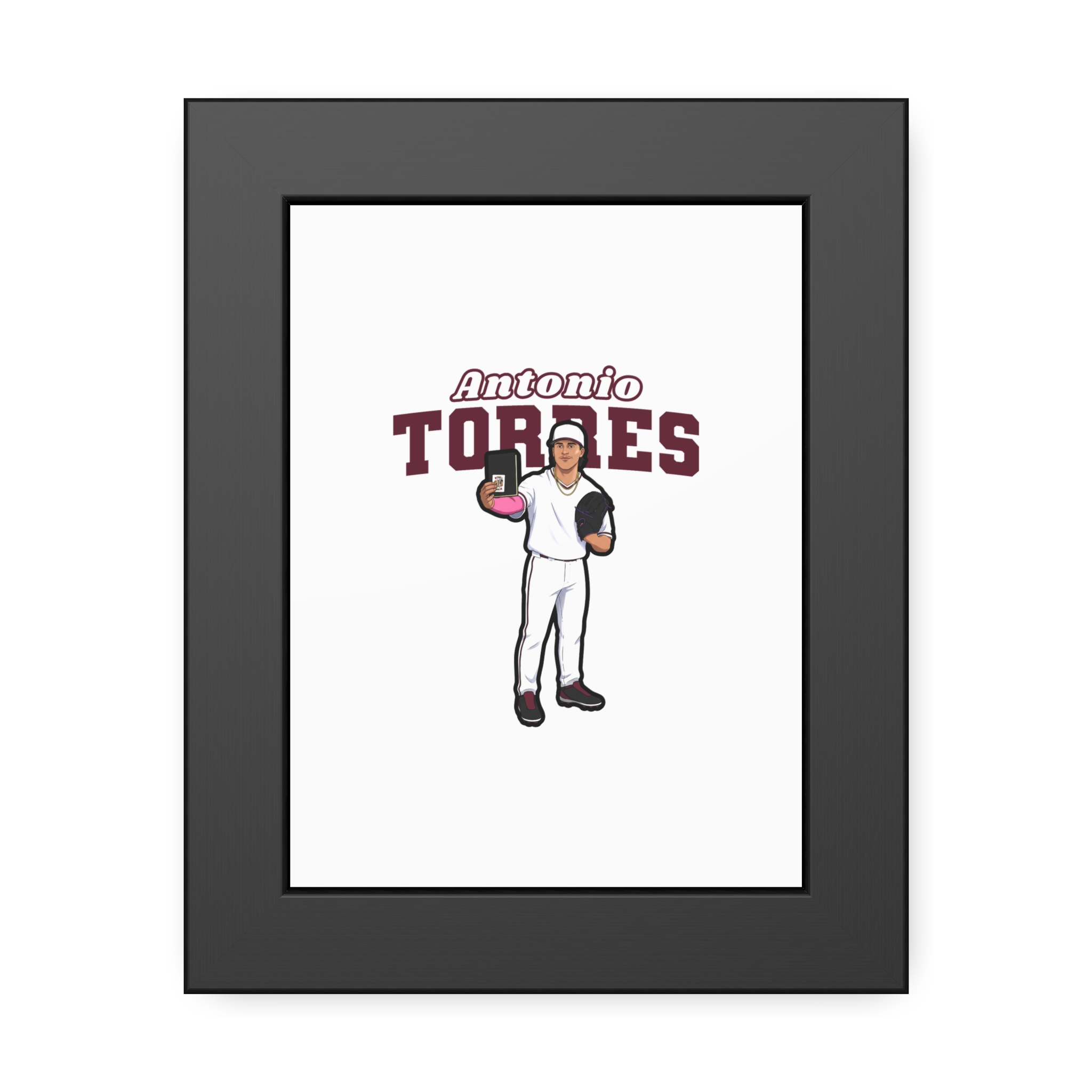 Framed Poster — character_name_arch in Black