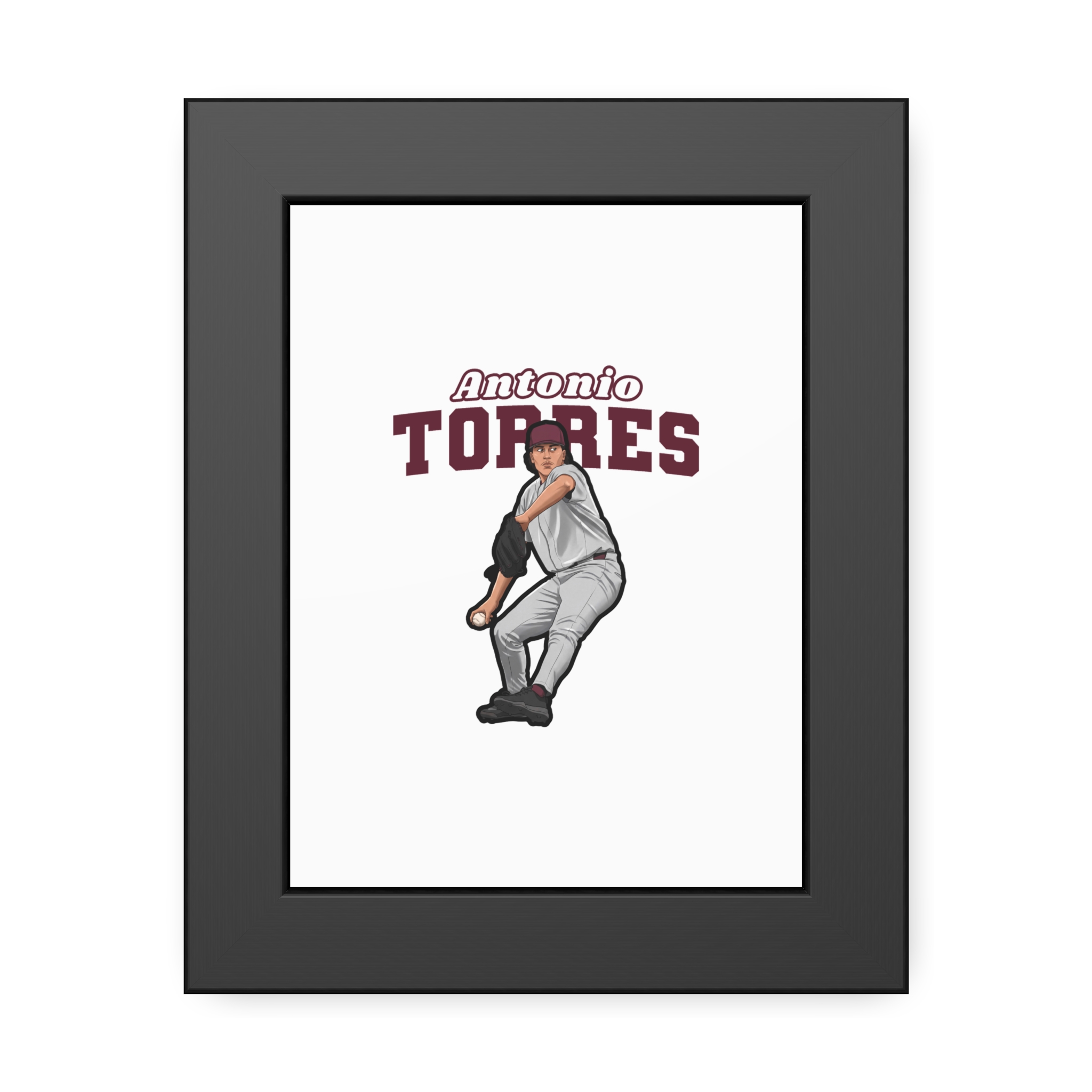Framed Poster — character_name_arch in Black