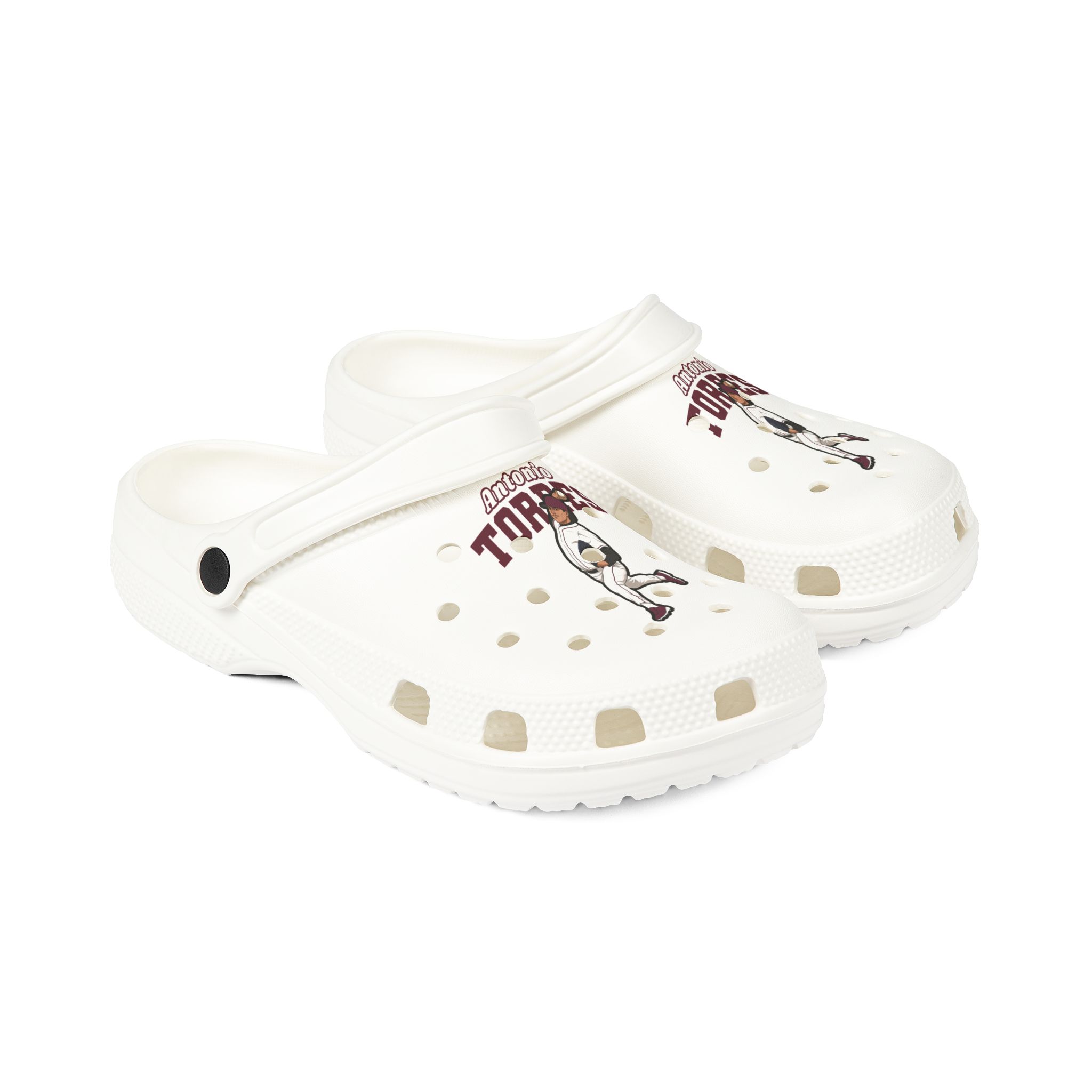 Rubber Clogs — character_name_arch in White