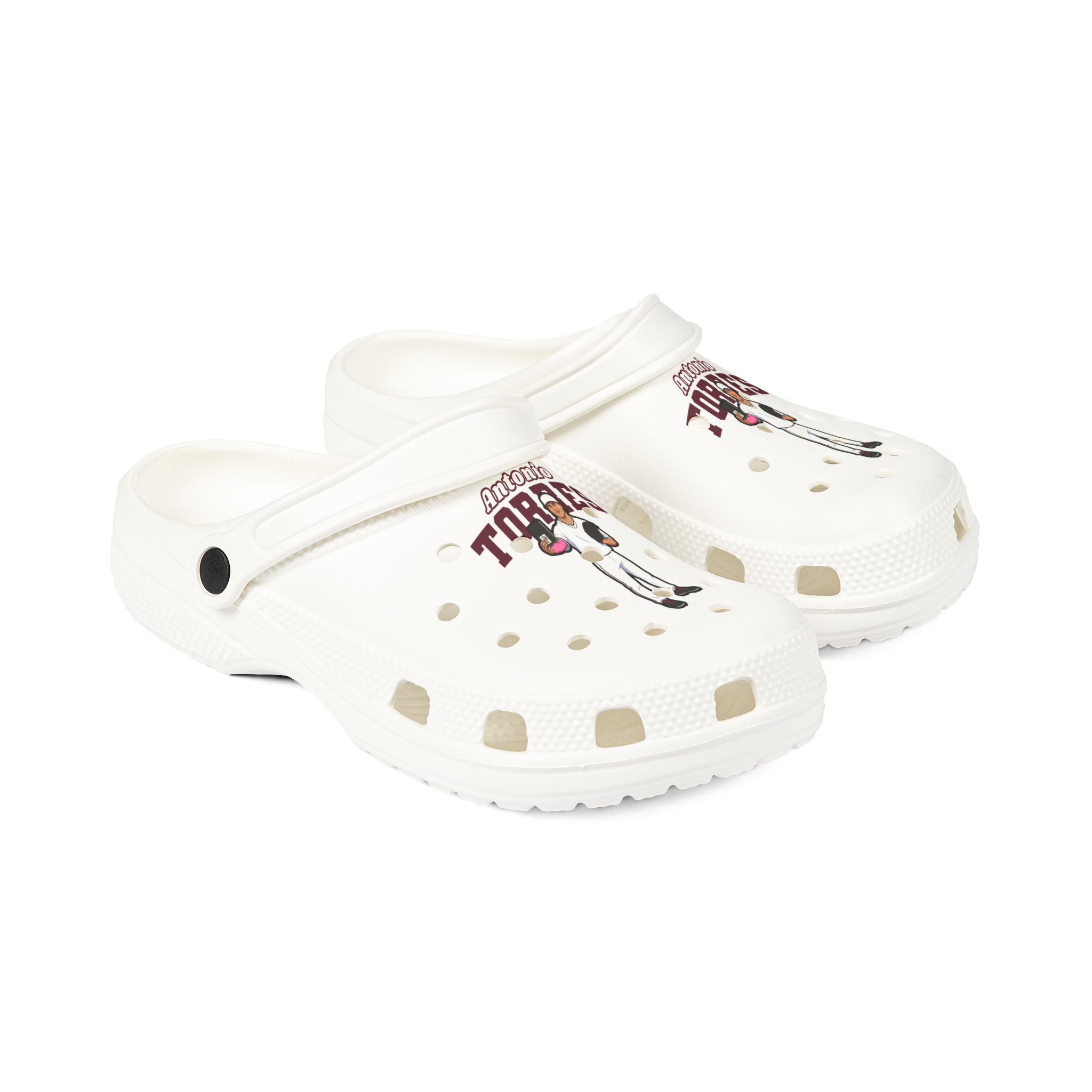 Rubber Clogs — character_name_arch in White