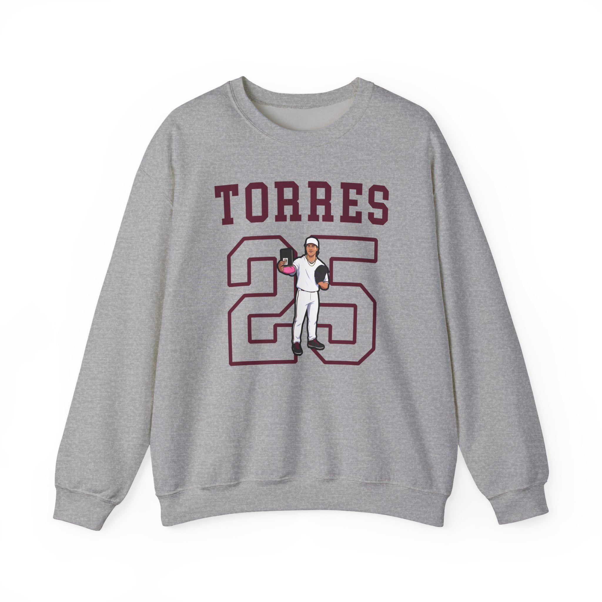 Crewneck Sweatshirt — character_shirsey in Grey