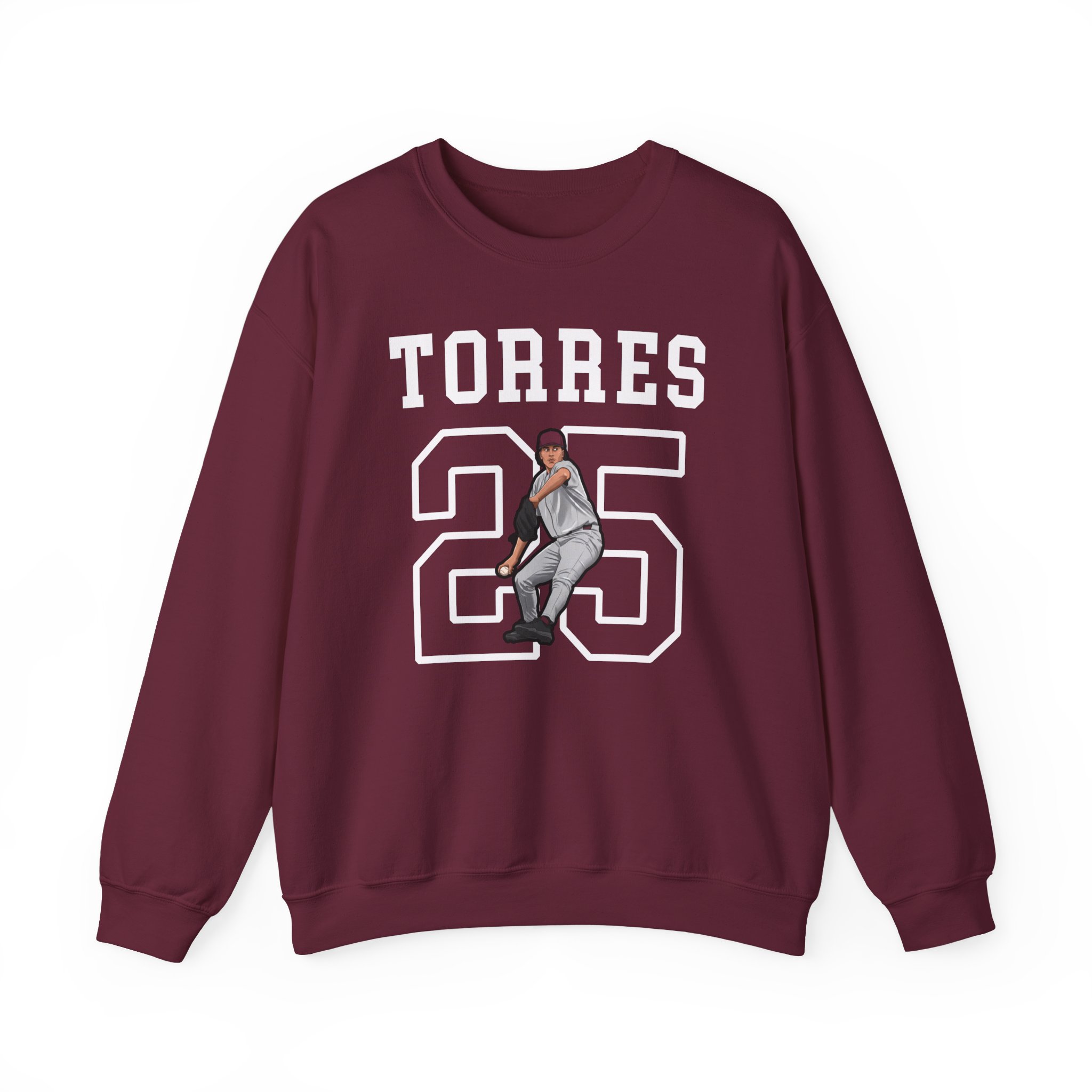 Crewneck Sweatshirt — character_shirsey in Maroon