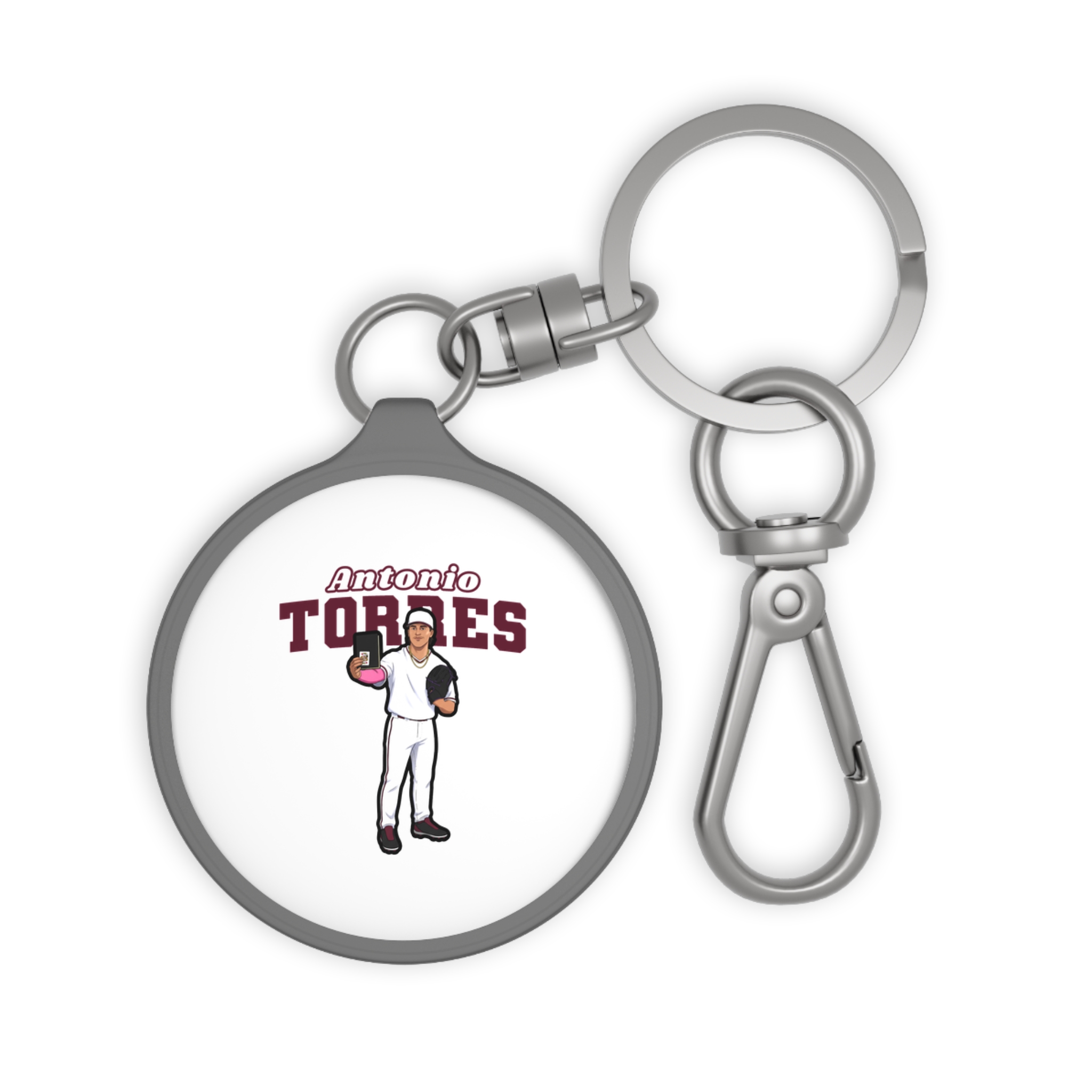 Keychain — character_name_arch in Grey