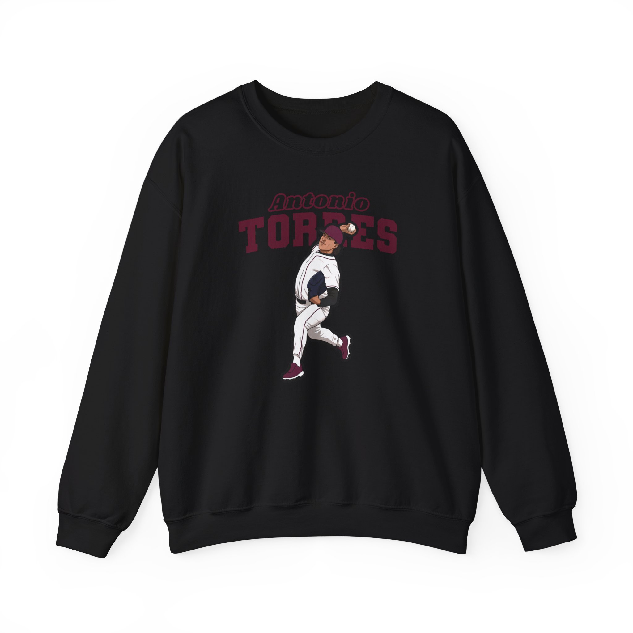 Crewneck Sweatshirt — character_name_arch in Black