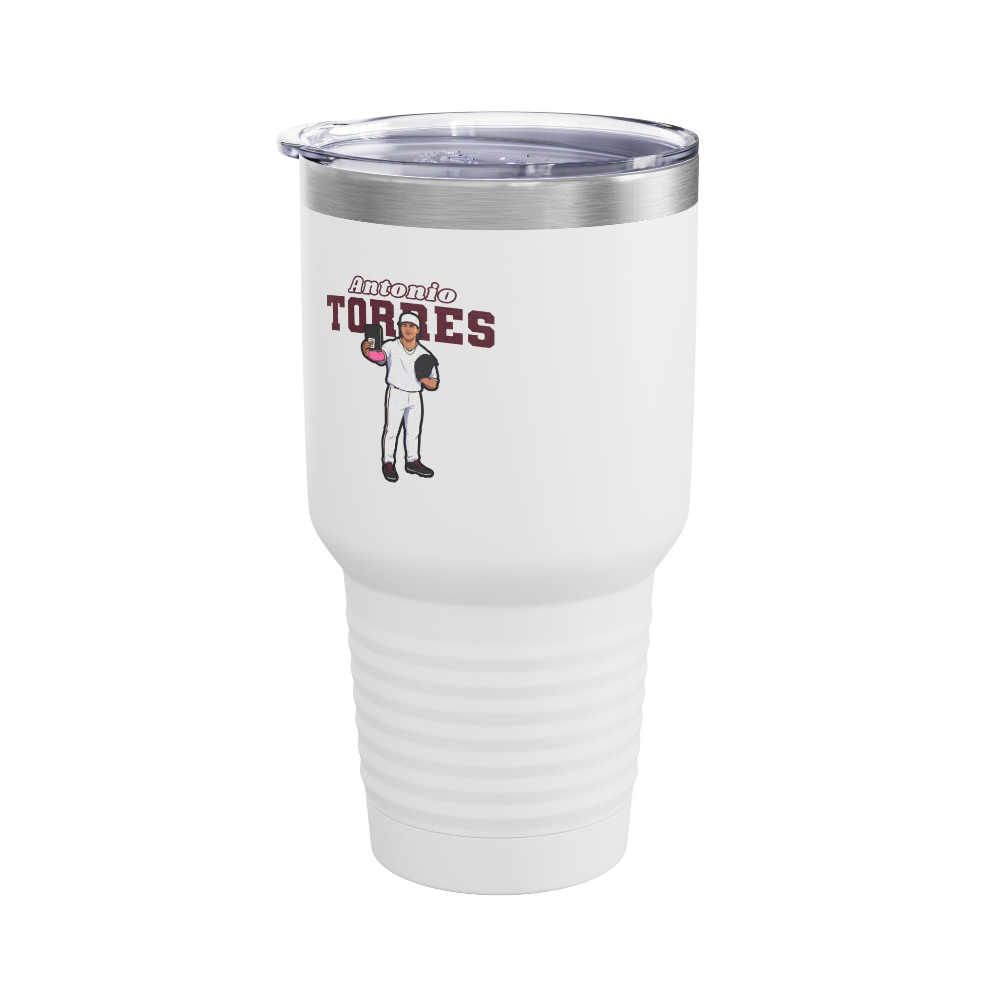 30oz Tumbler — character_name_arch in White