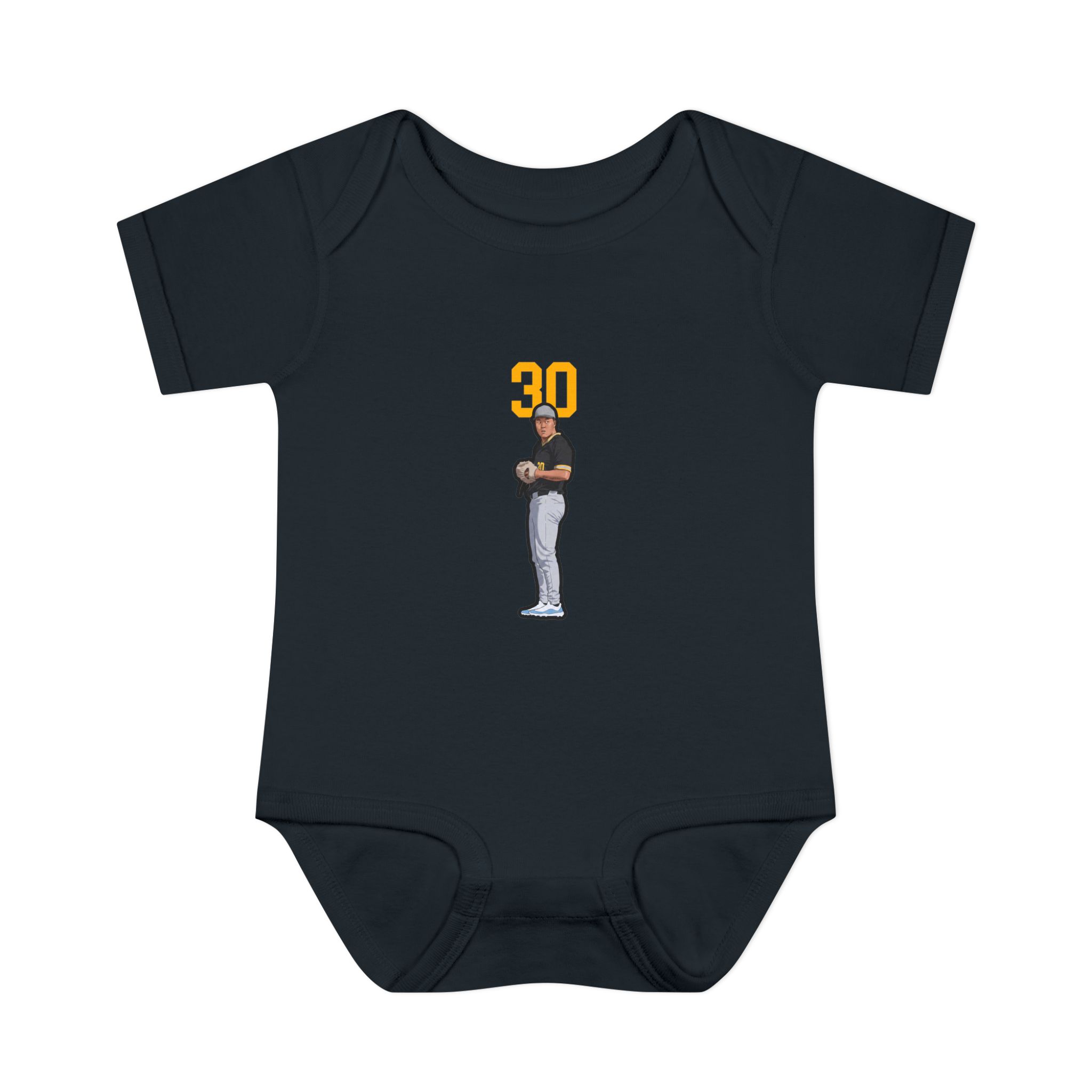 Baby Onesie — character_number_top in Black