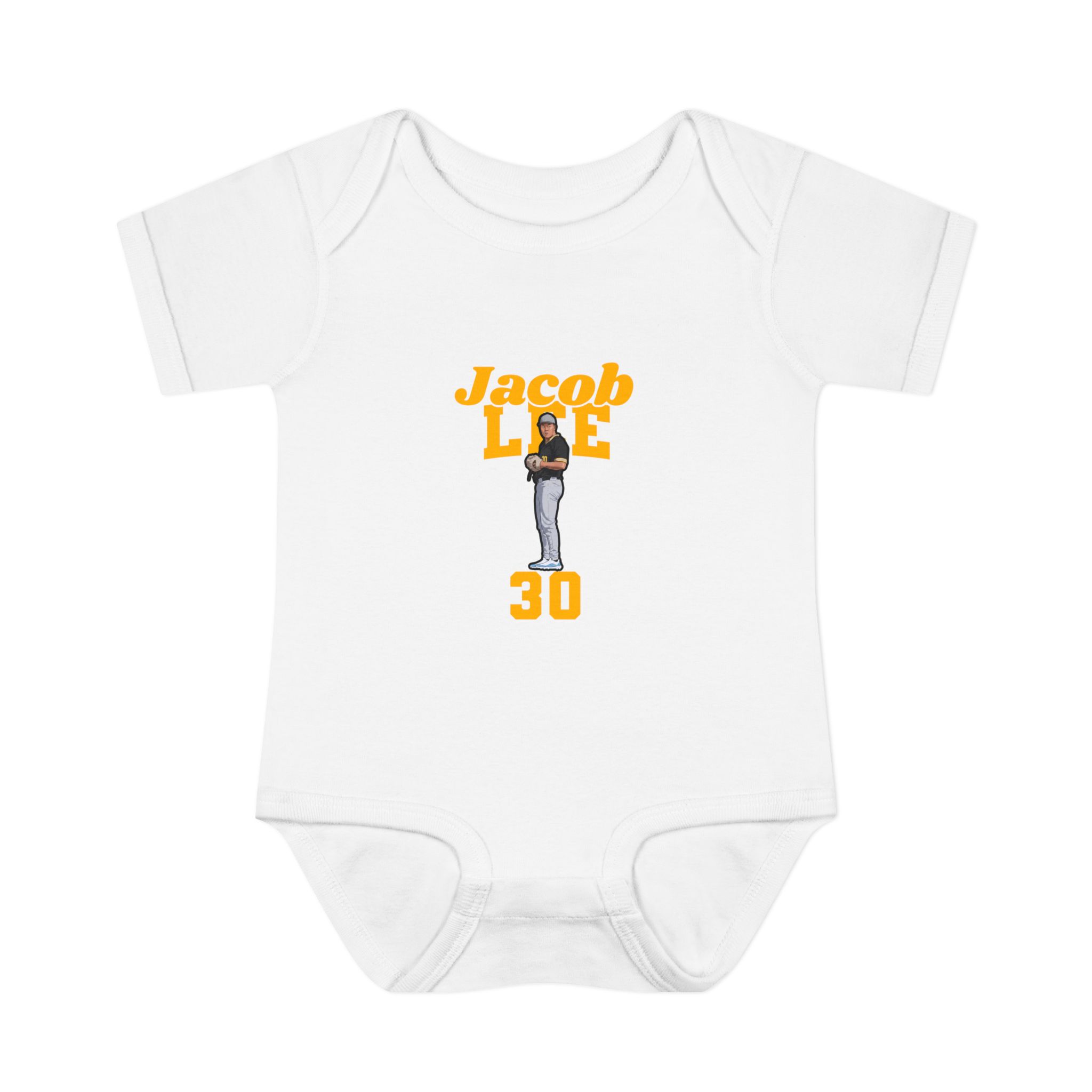 Baby Onesie — character_signature_arch in White