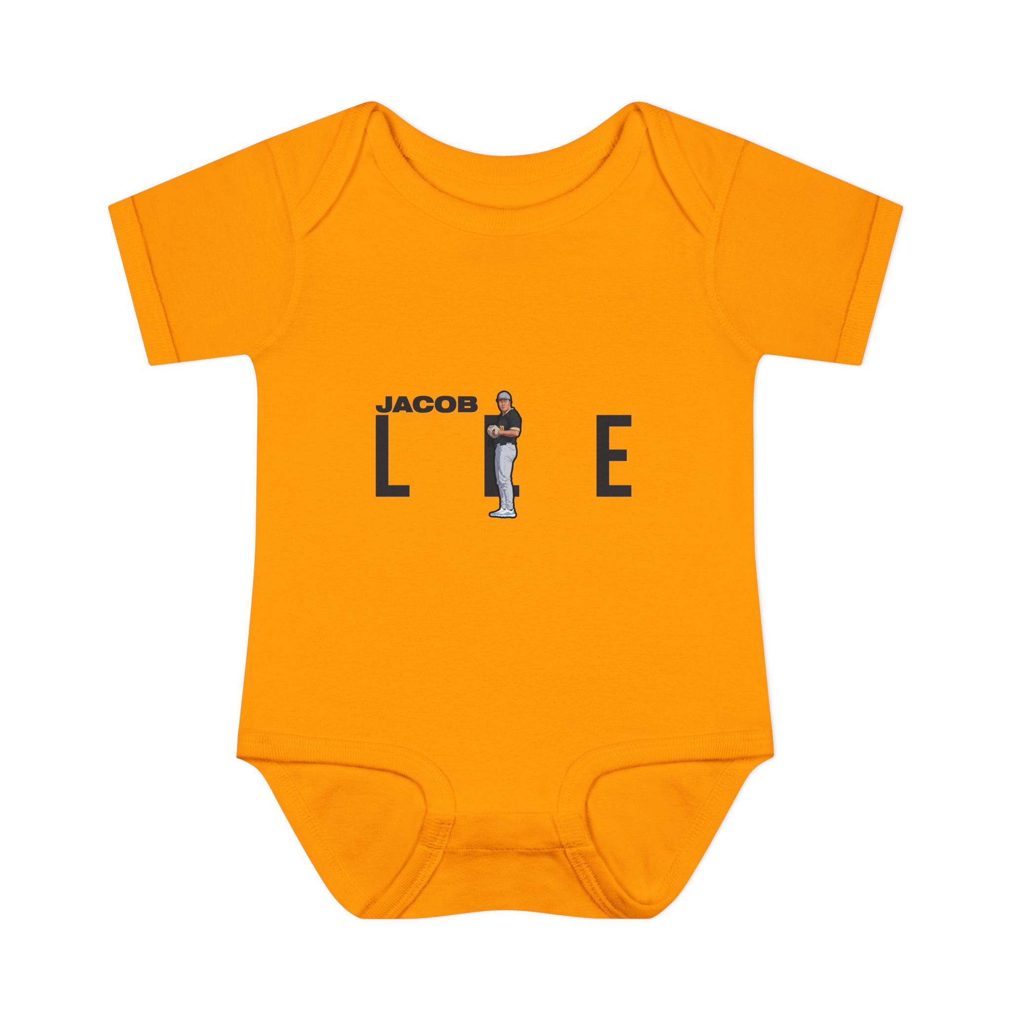 Baby Onesie — character_player_name in Gold