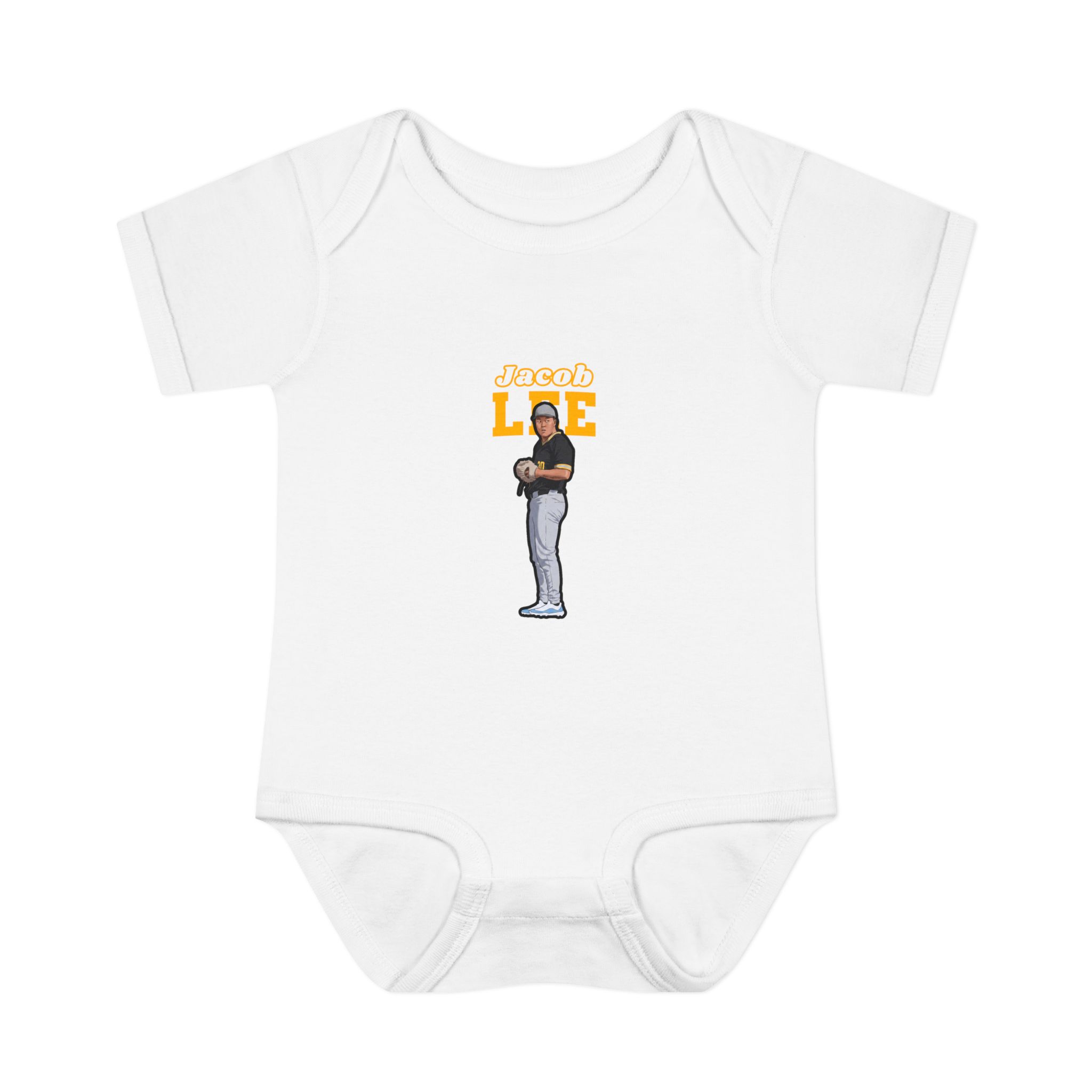 Baby Onesie — character_name_arch in White
