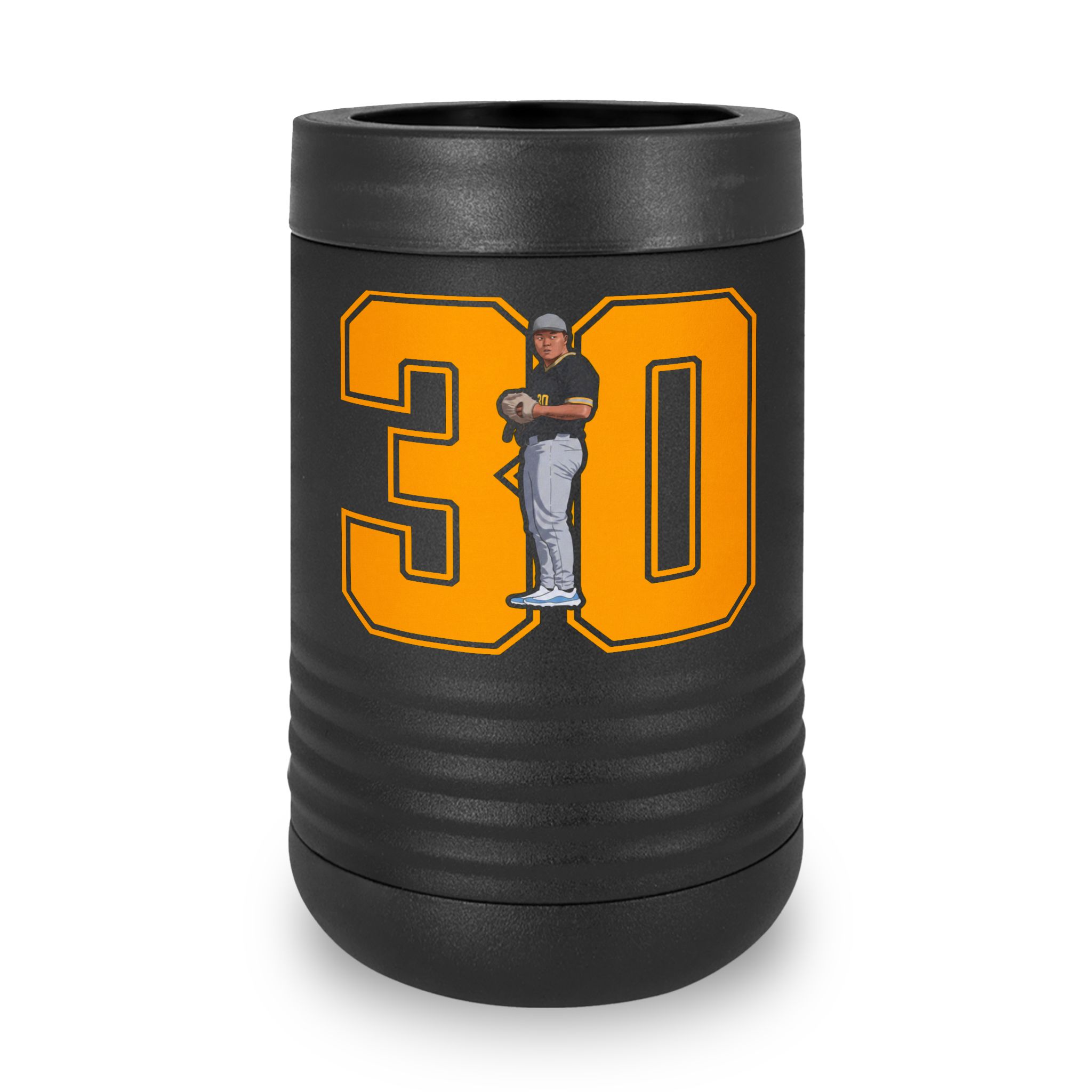 Stainless Can Cooler — character_number in Black