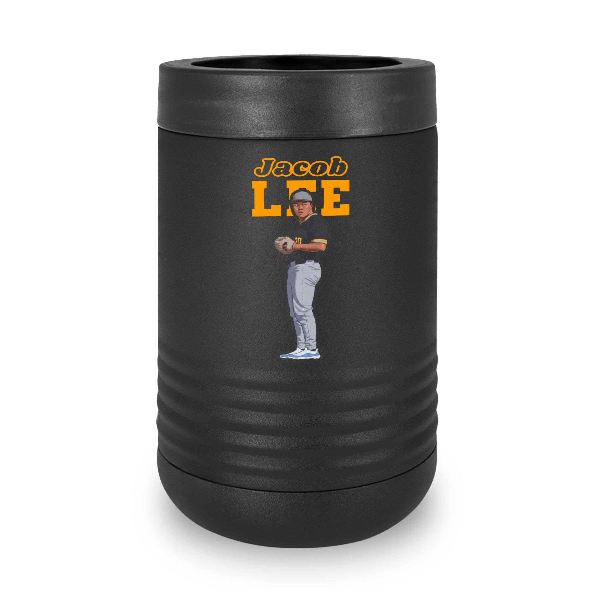 Stainless Can Cooler — character_name_arch in Black
