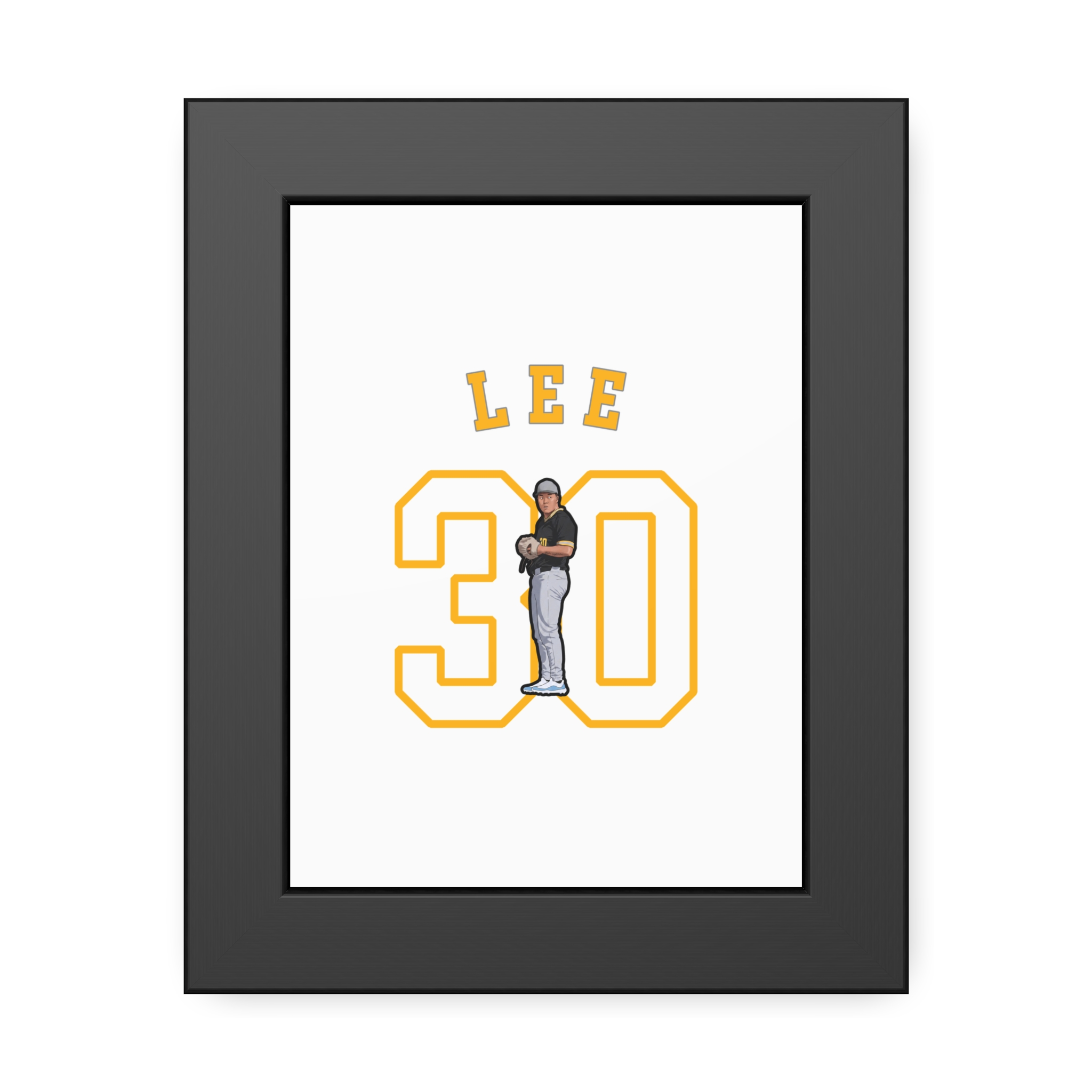 Framed Poster — character_shirsey_arch in Black