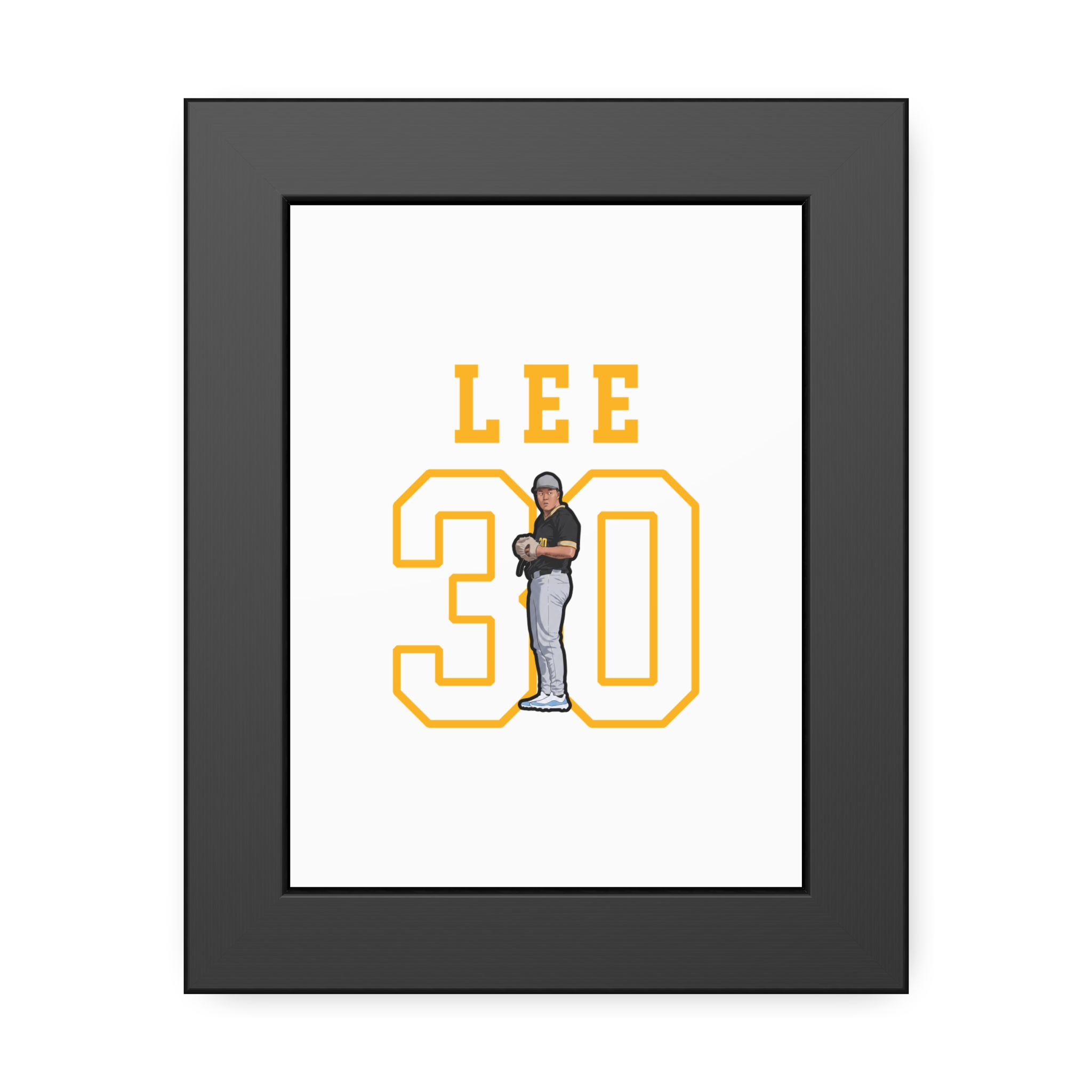 Framed Poster — character_shirsey in Black