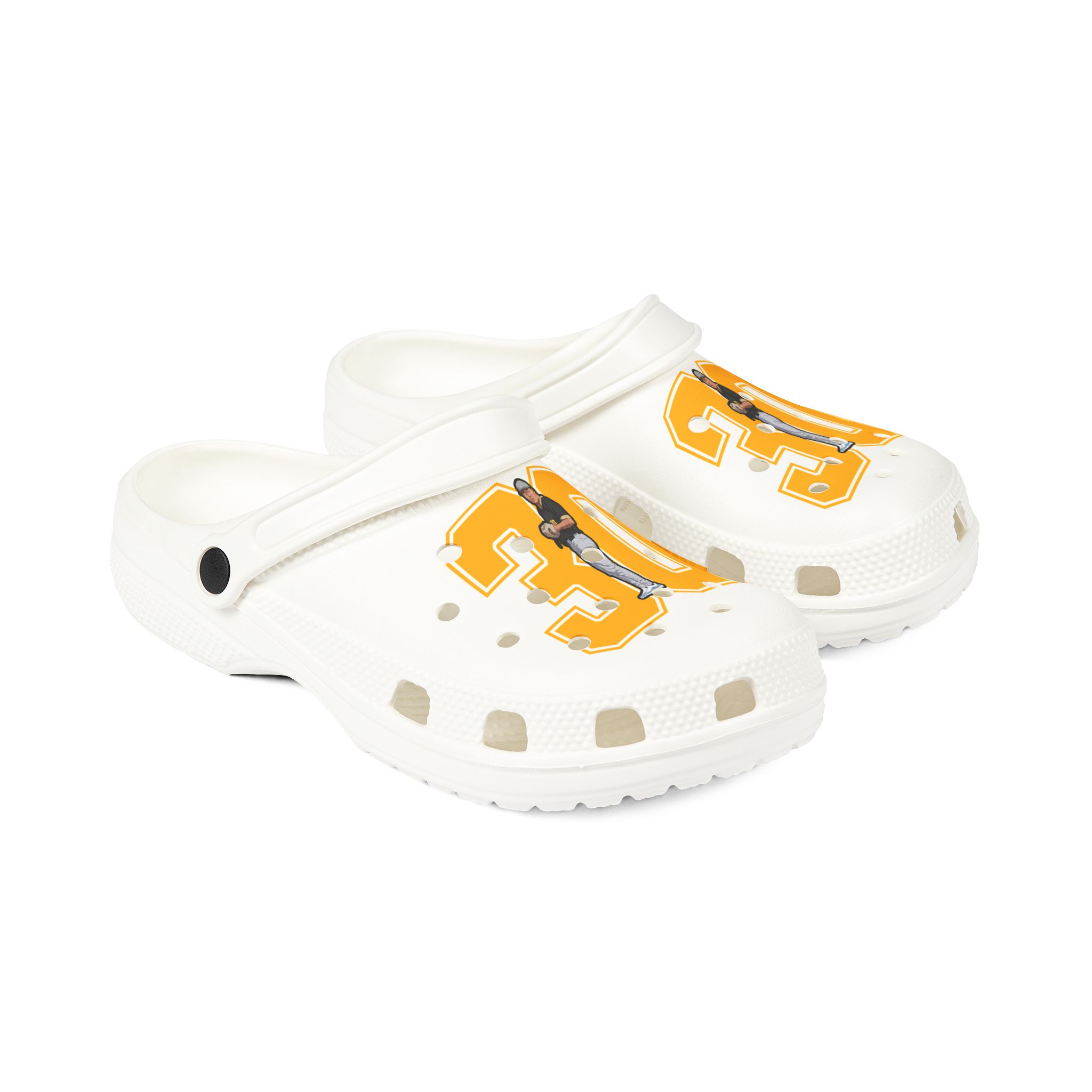 Rubber Clogs — character_number in White
