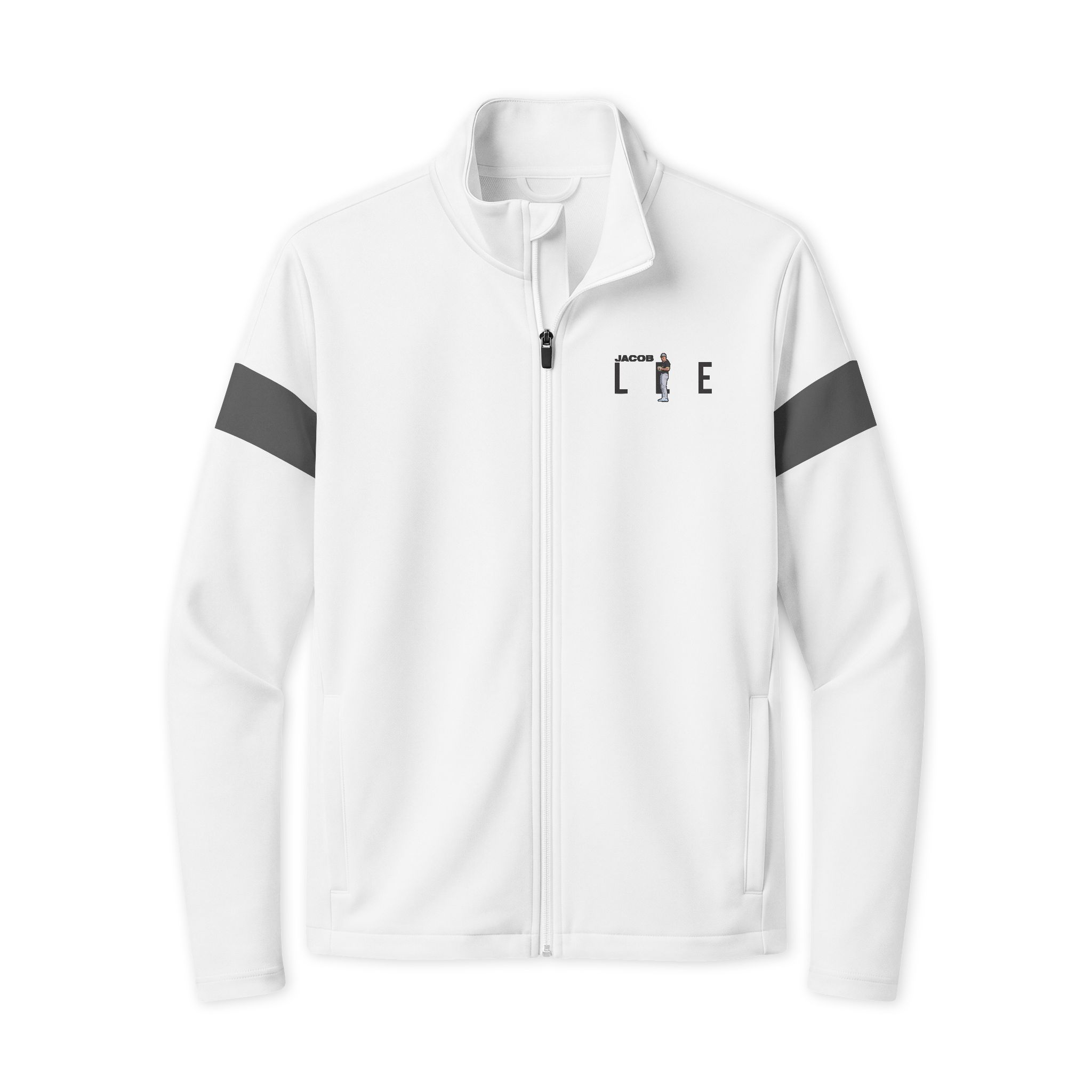 Travel Full-Zip Jacket — character_player_name in White/ Iron Grey