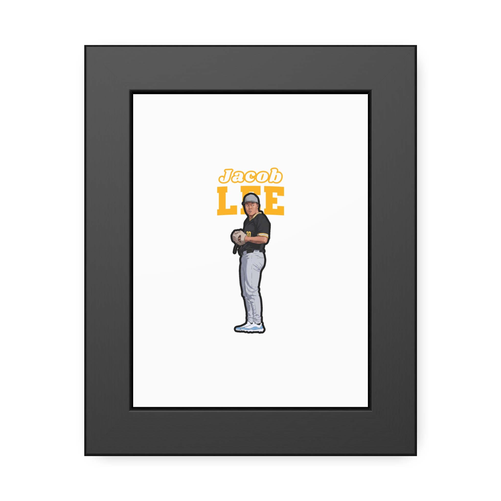 Framed Poster — character_name_arch in Black