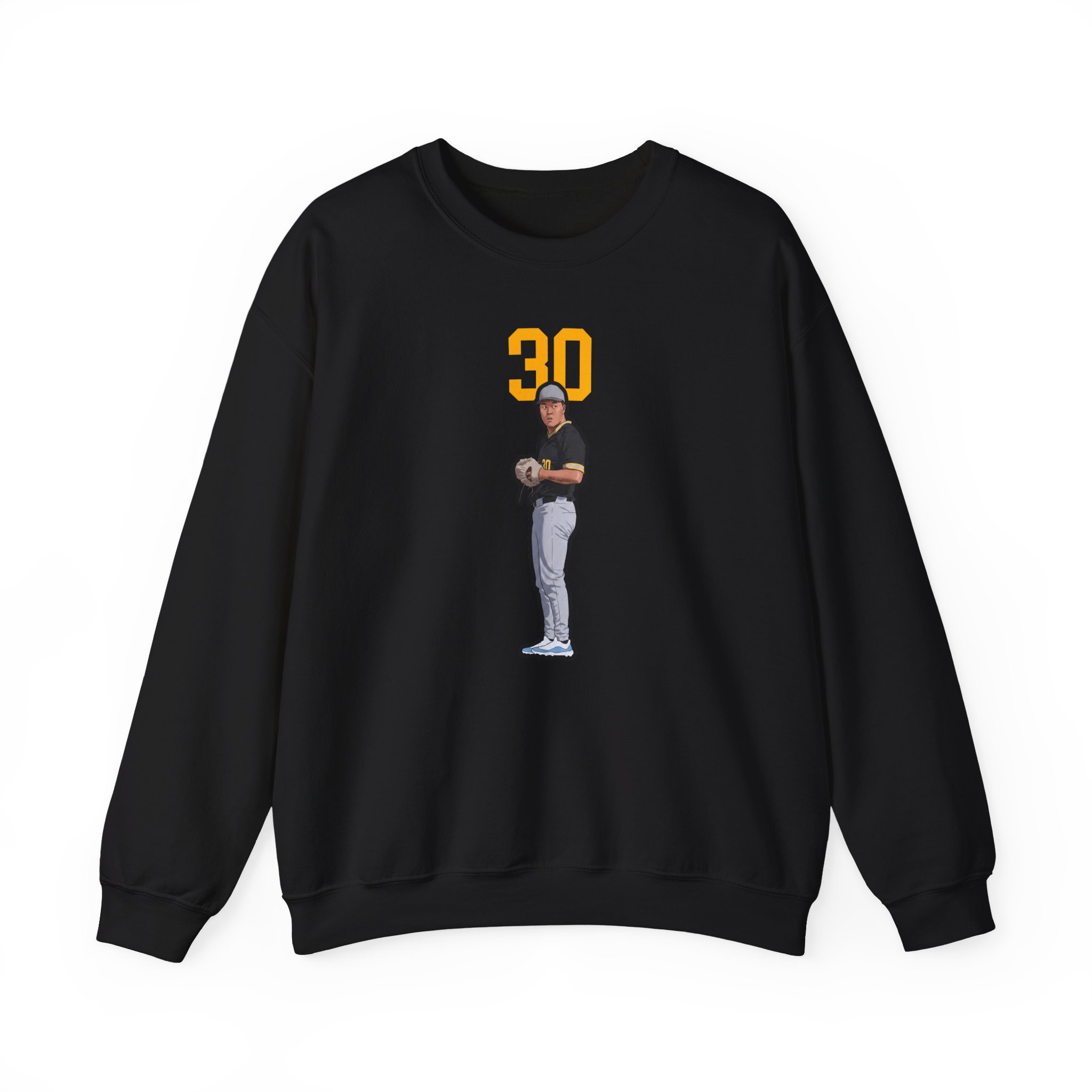 Crewneck Sweatshirt — character_number_top in Black
