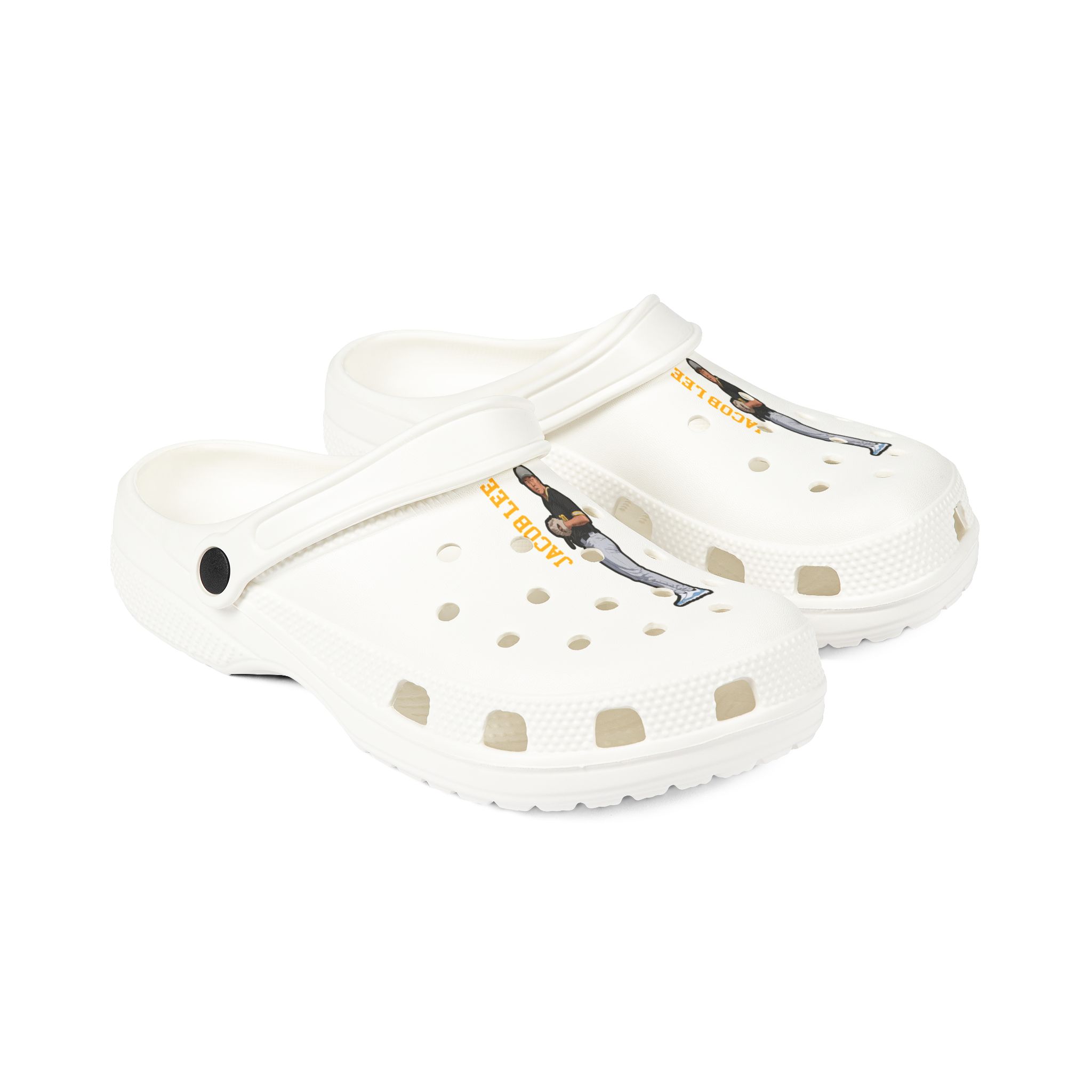 Rubber Clogs — character_name_vertical in White