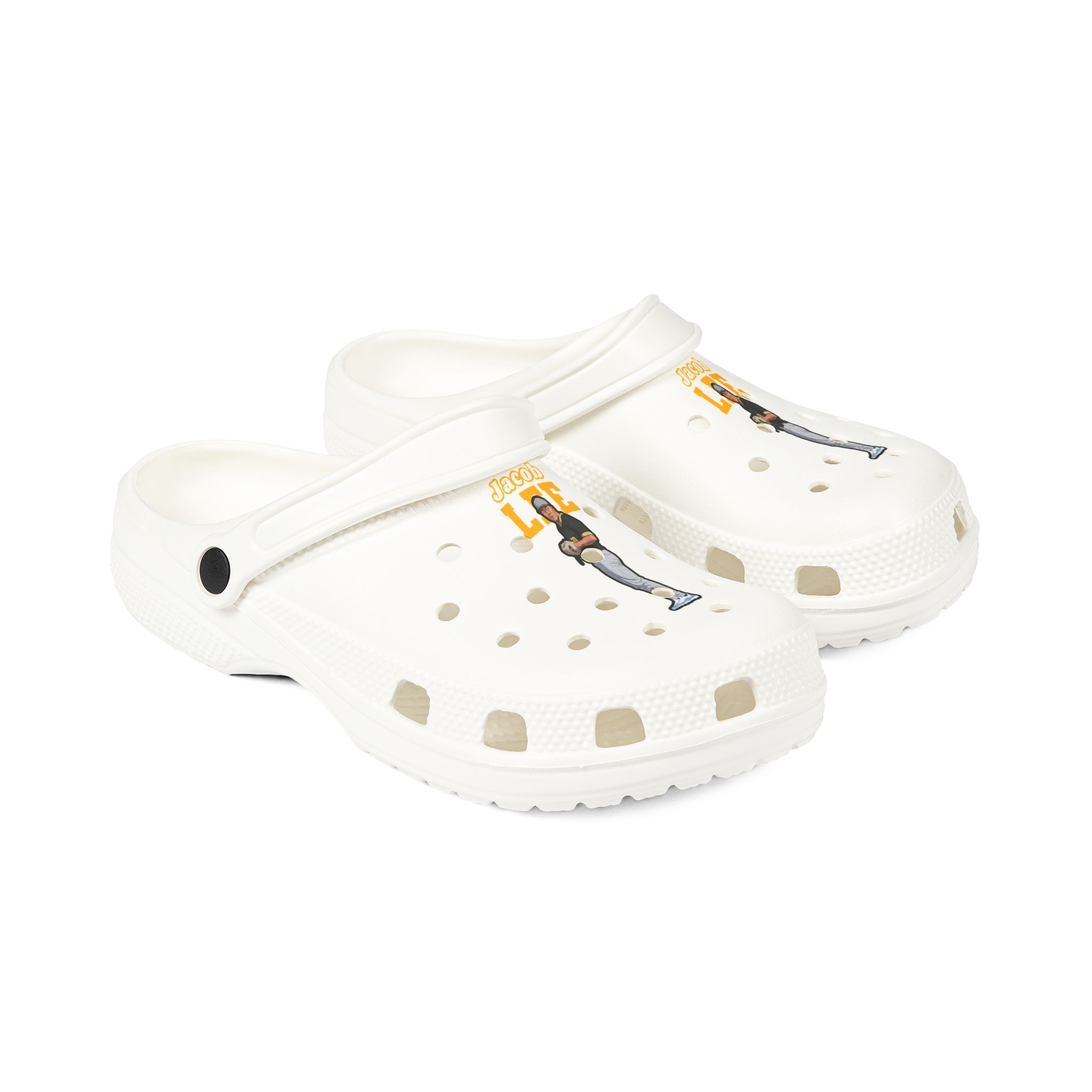 Rubber Clogs — character_name_arch in White