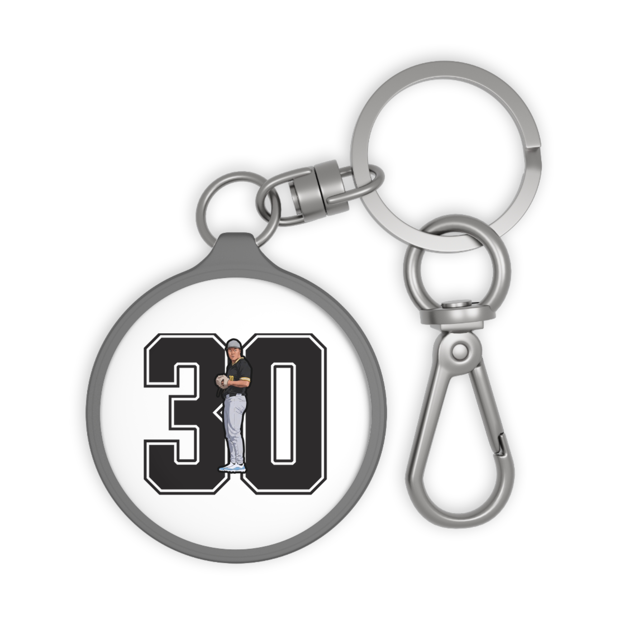 Keychain — character_number in Grey