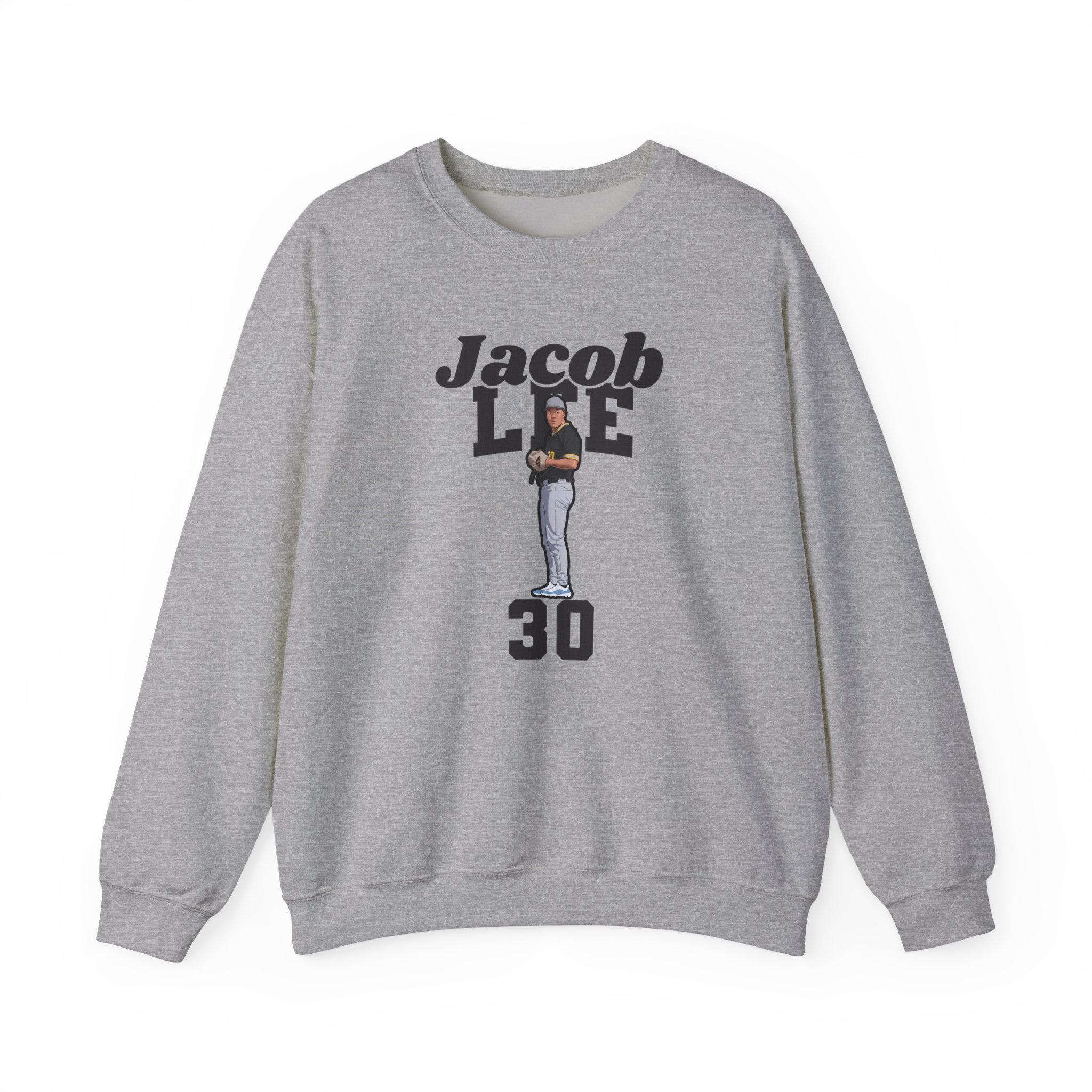 Crewneck Sweatshirt — character_signature_arch in Grey