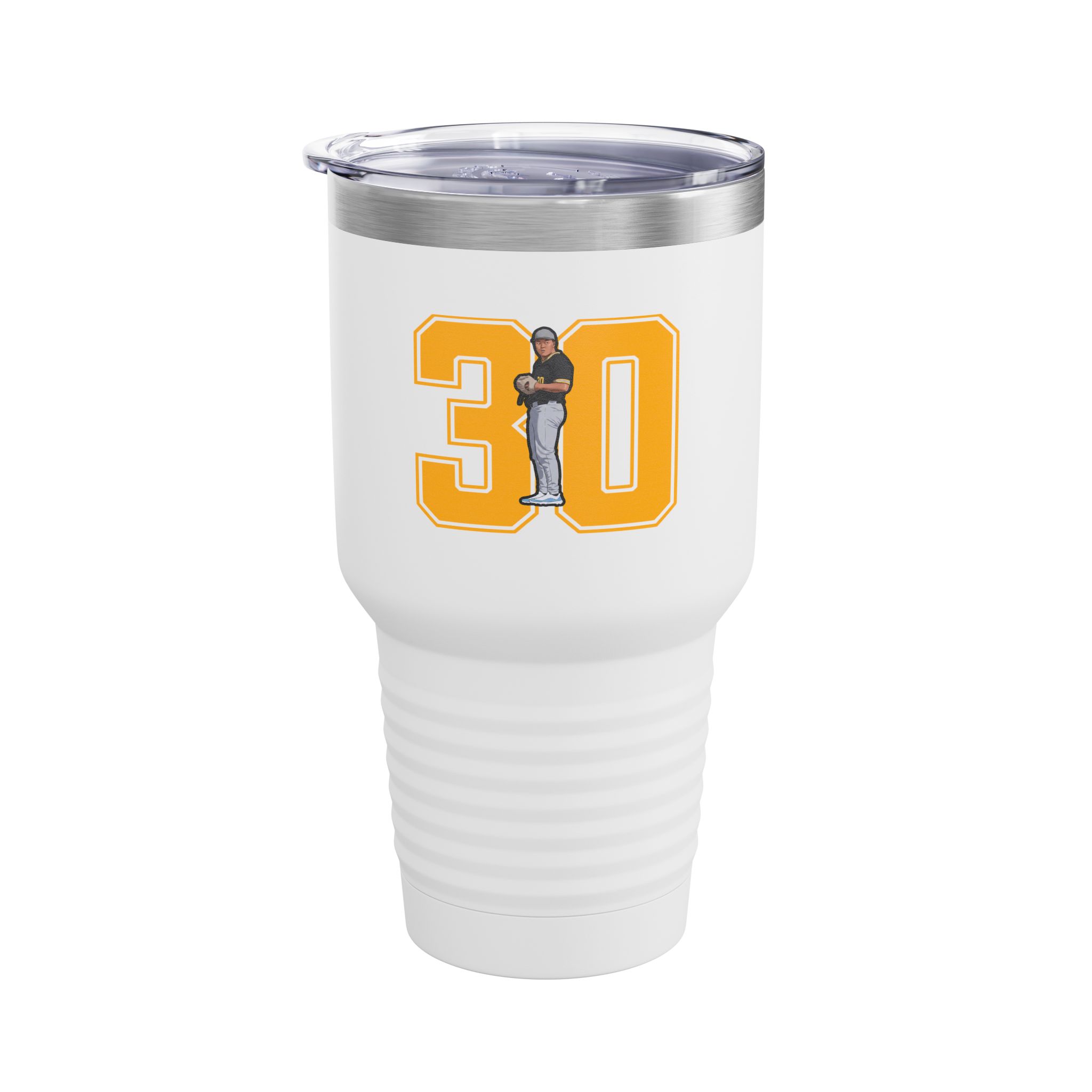 30oz Tumbler — character_number in White