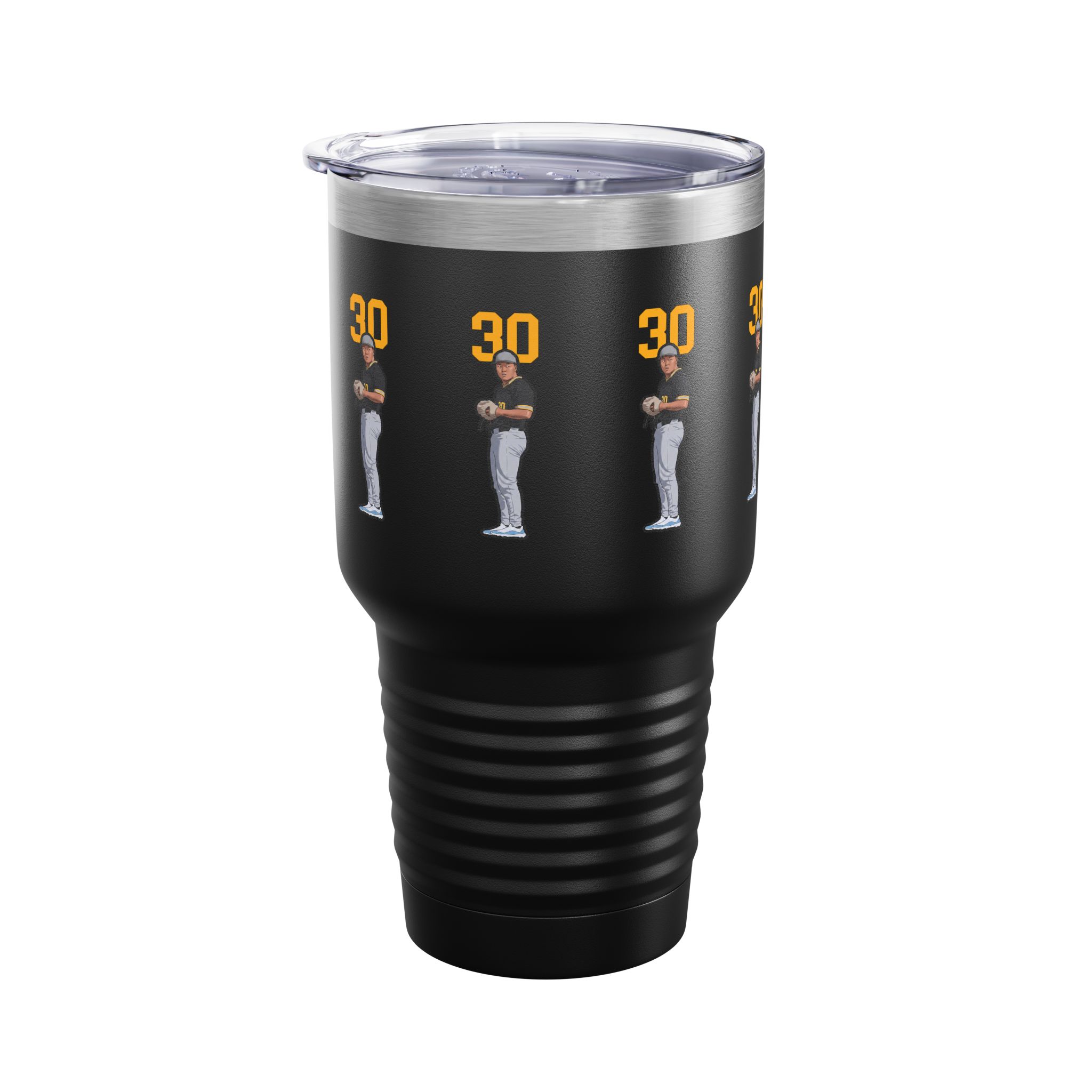 30oz Tumbler — character_number_top in Black