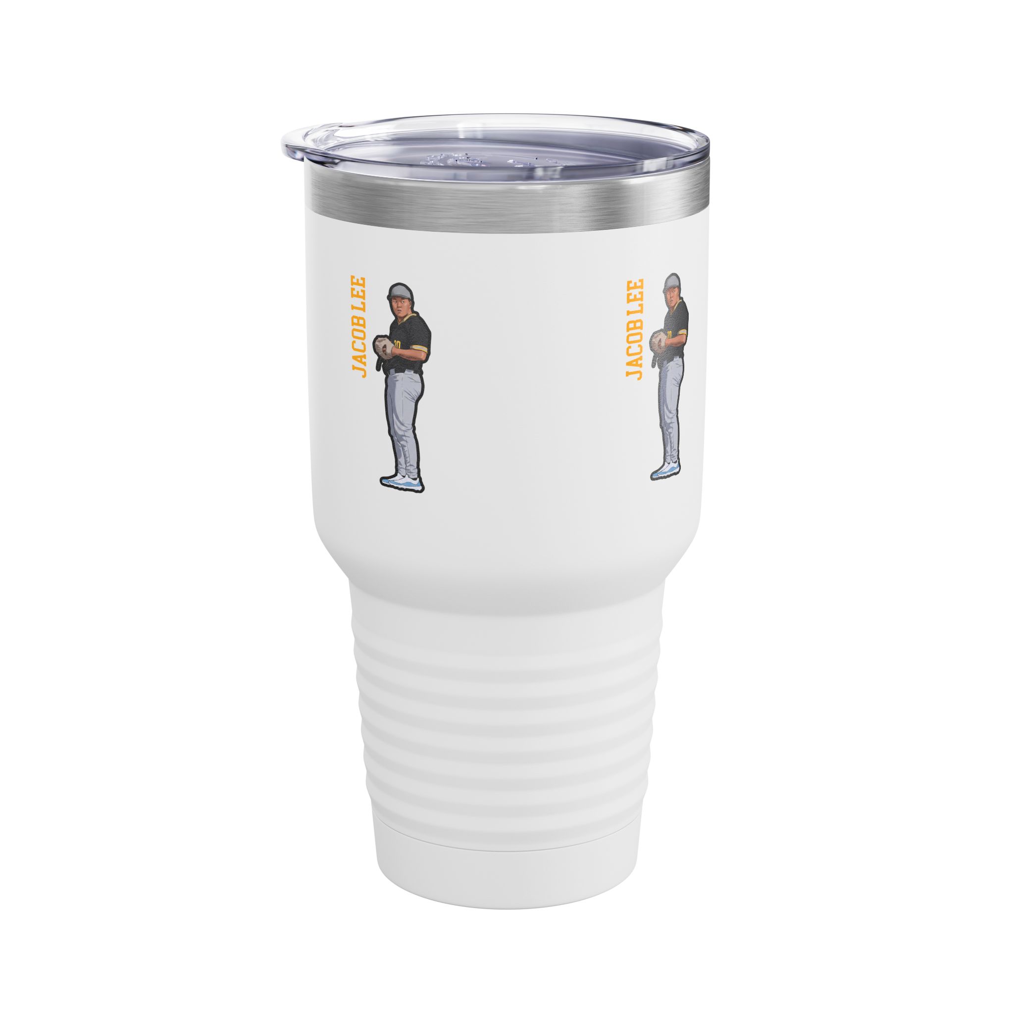 30oz Tumbler — character_name_vertical in White