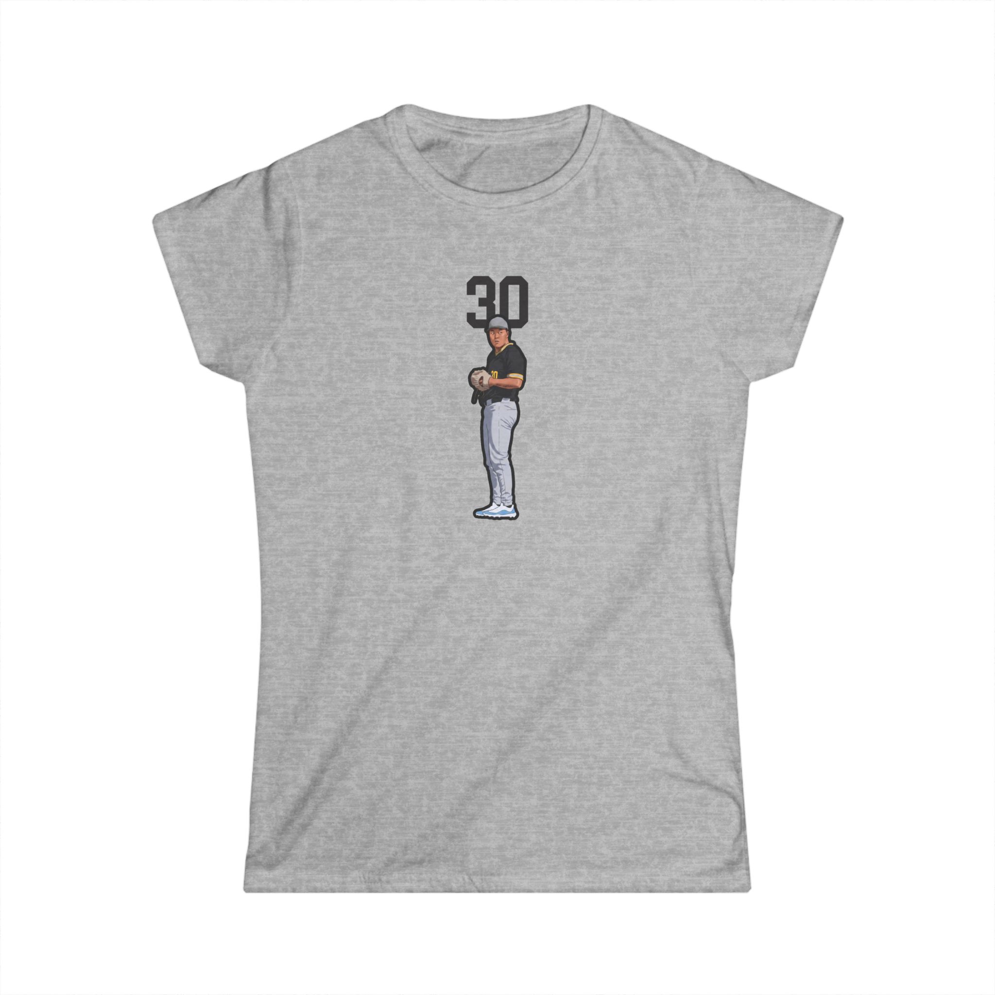 Women's Softstyle Tee — character_number_top in Grey