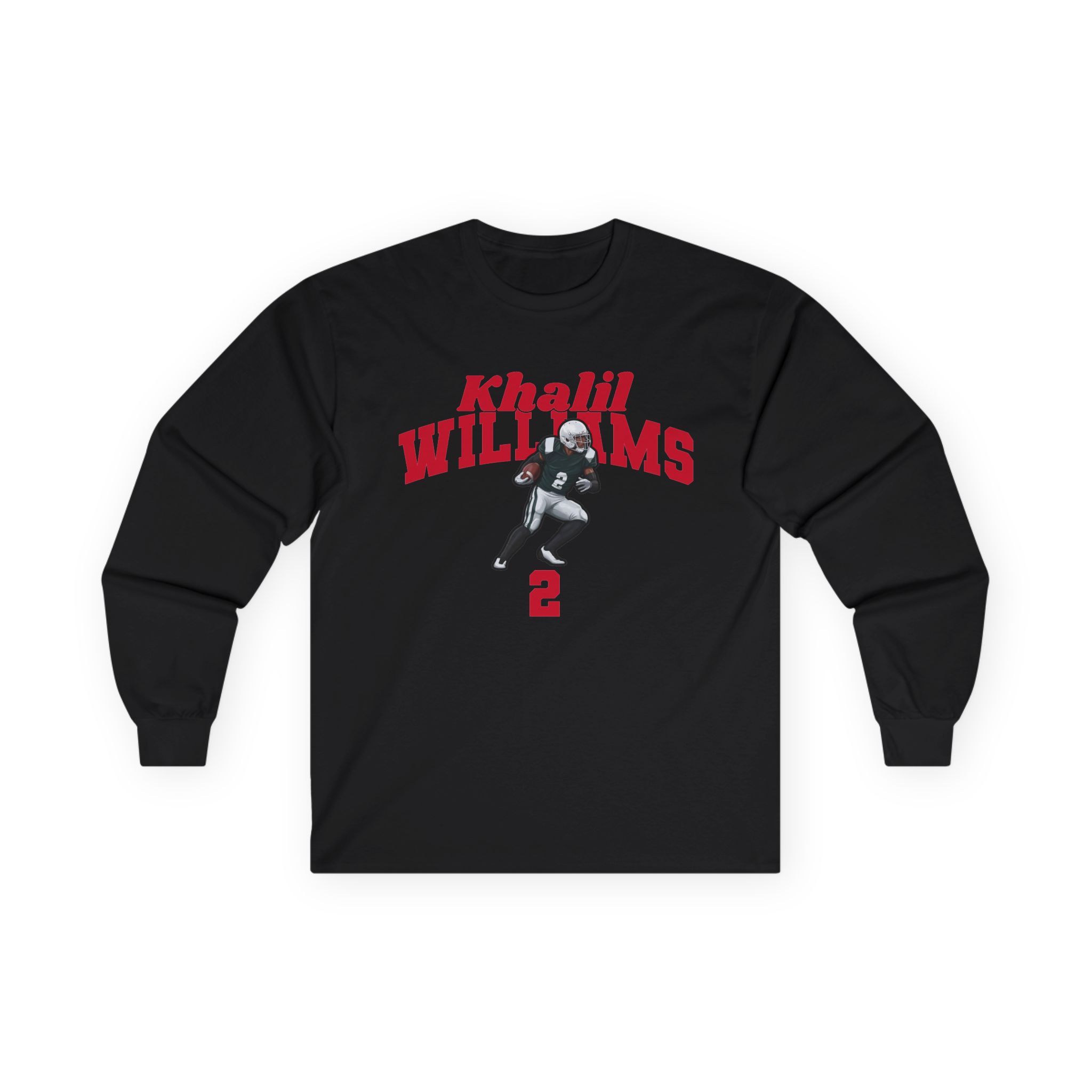 Long Sleeve Tee — character_signature_arch in Black