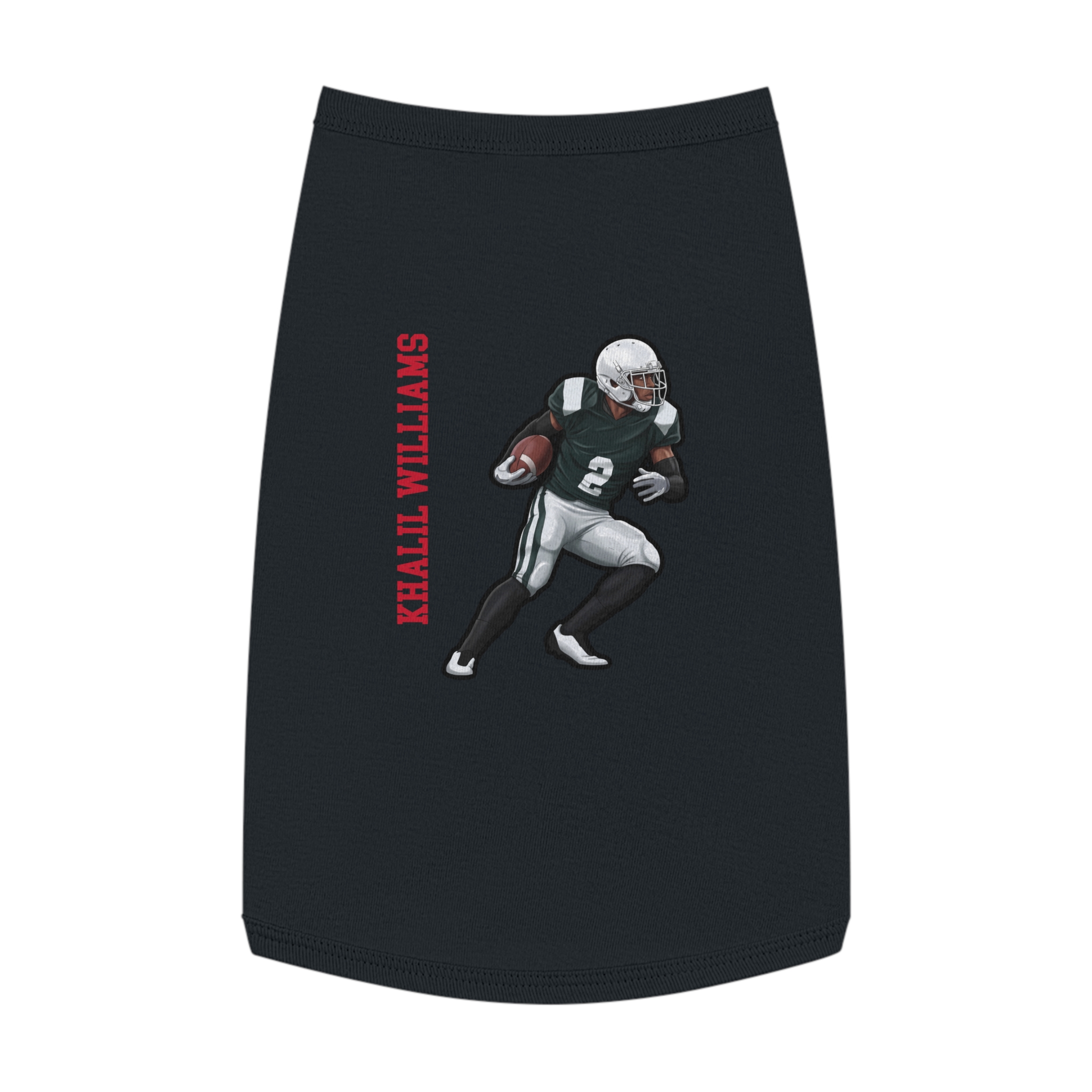 Pet Tank Top — character_name_vertical in Black