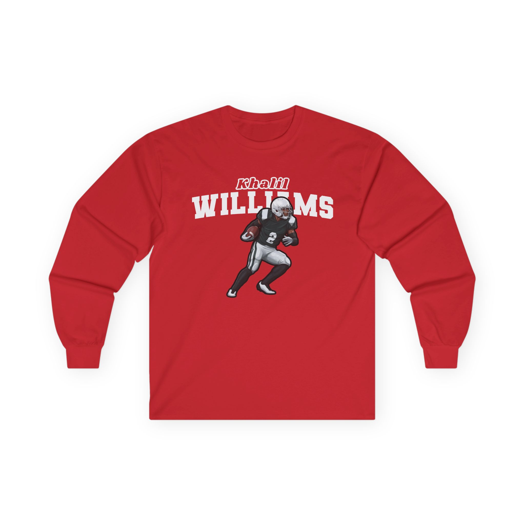Long Sleeve Tee — character_name_arch in Red