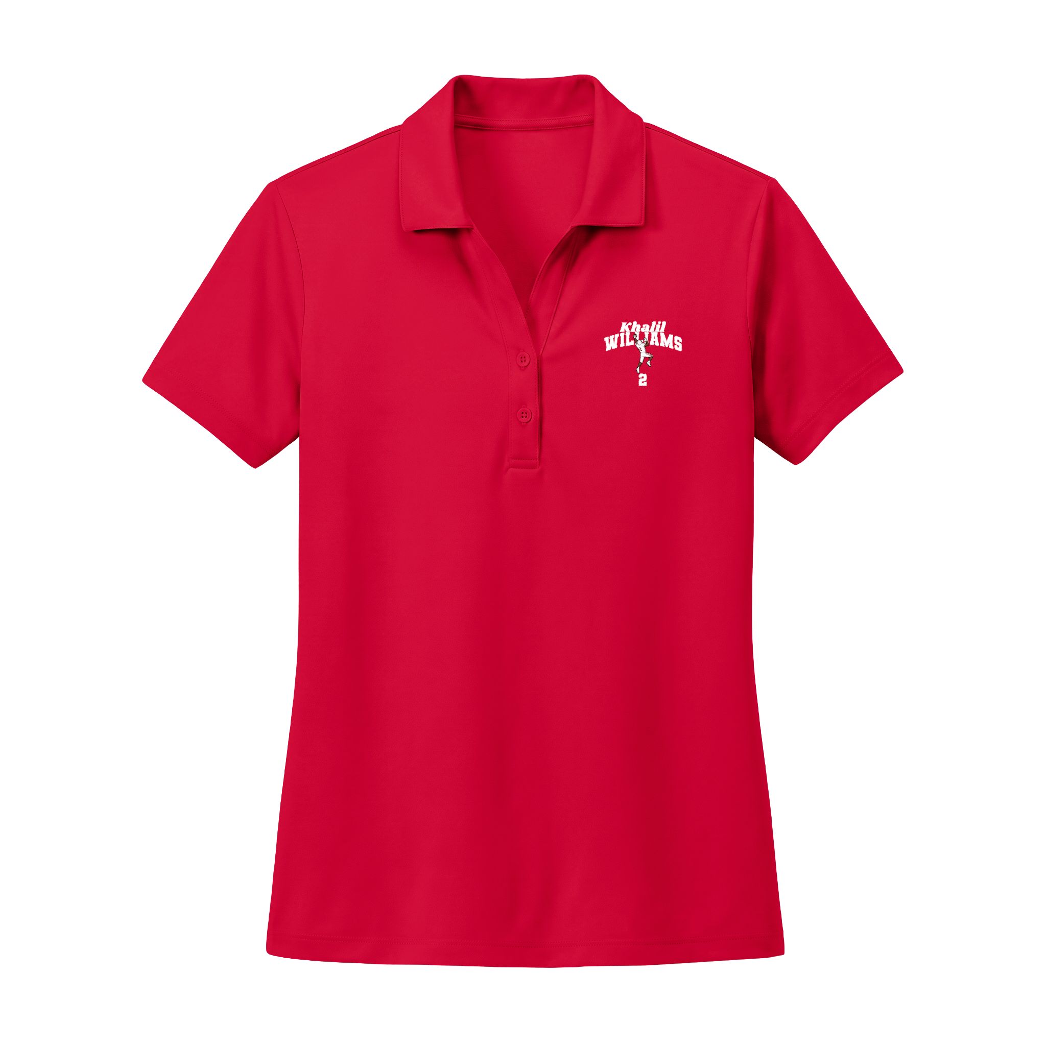 Women's Polo — character_signature_arch in Red